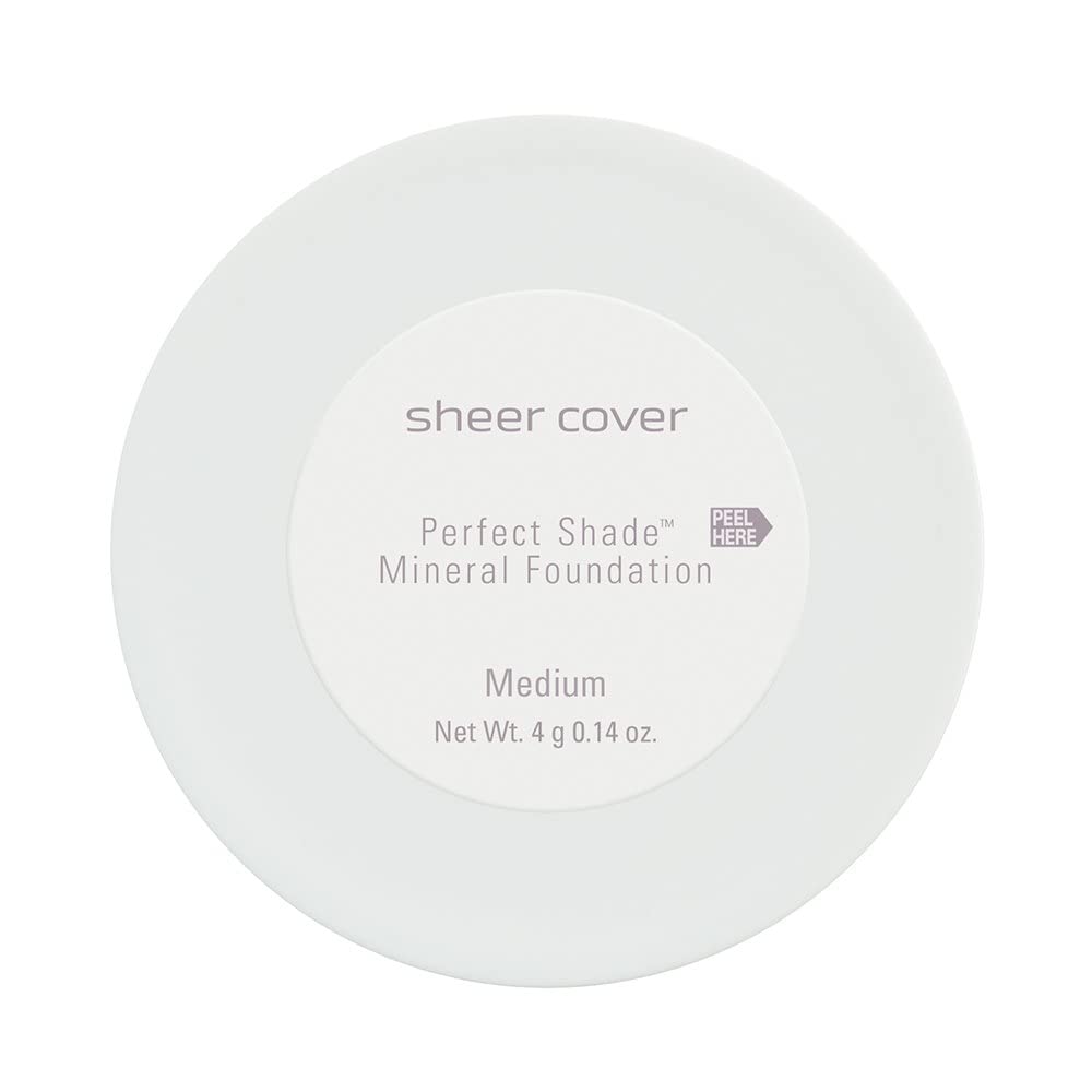 Sheer Cover Flawless Face Kit – Medium Shade Mineral Foundation, Conceal & Brighten Highlight Trio + Free Foundation & Concealer Brushes – 4-Piece Set