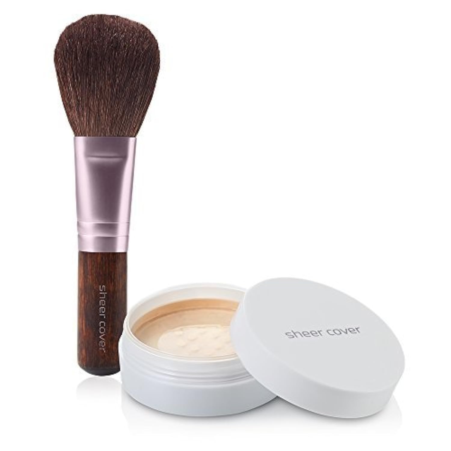 Sheer Cover Perfect Shade Mineral Foundation Kit – Light/Fair (4 g) + Free Brush