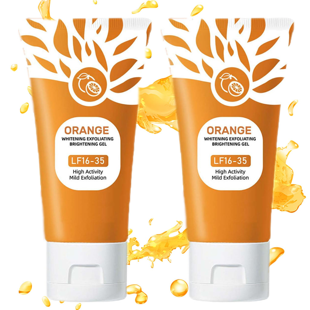 Sheghy Orange Enzymes Exfoliating Gel – Deep Pore Cleansing Face & Body Scrub (2pc, 1.7oz)