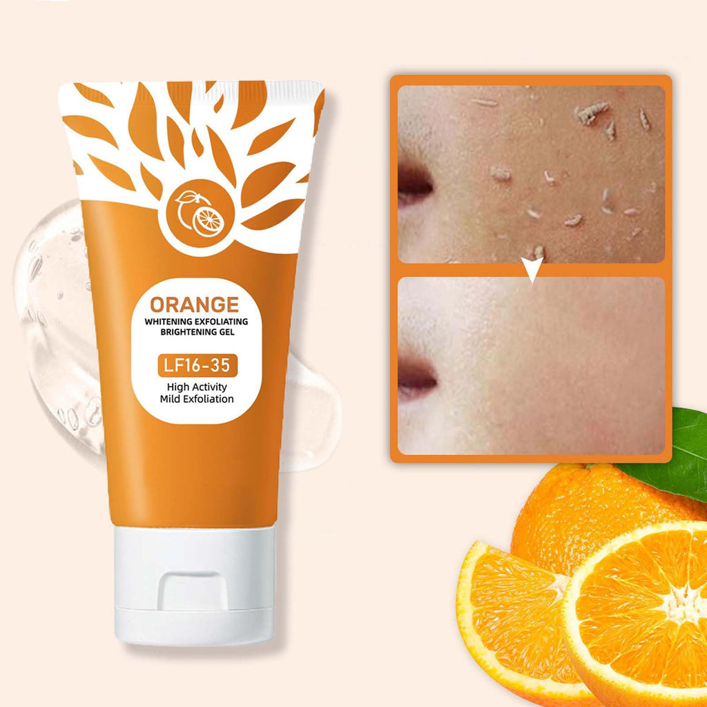 Sheghy Orange Enzymes Exfoliating Gel – Deep Pore Cleansing Face & Body Scrub (2pc, 1.7oz)