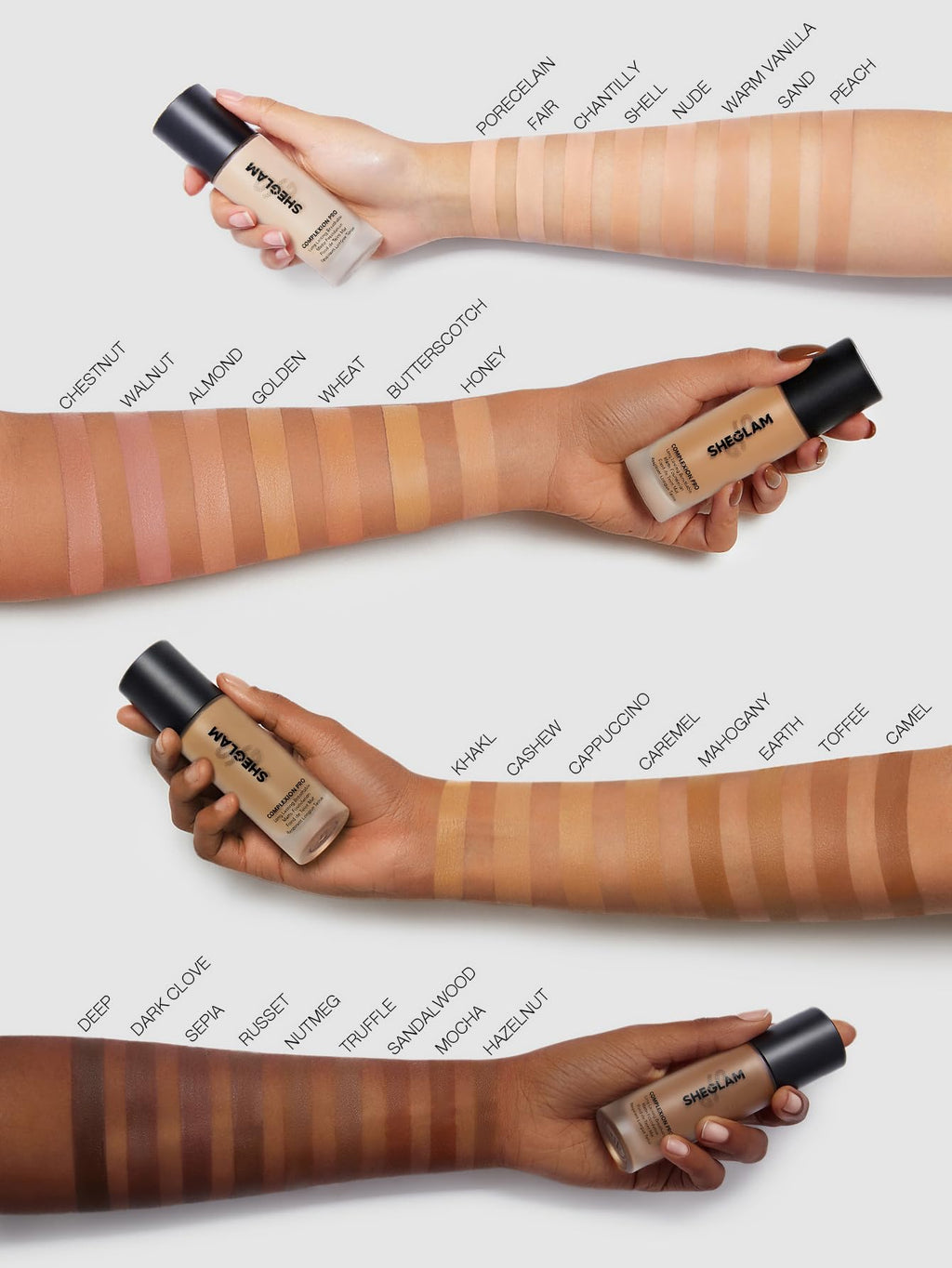 SHEGLAM Full Coverage Foundation – Complexion Pro Long-Lasting Waterproof Matte Foundation in Golden