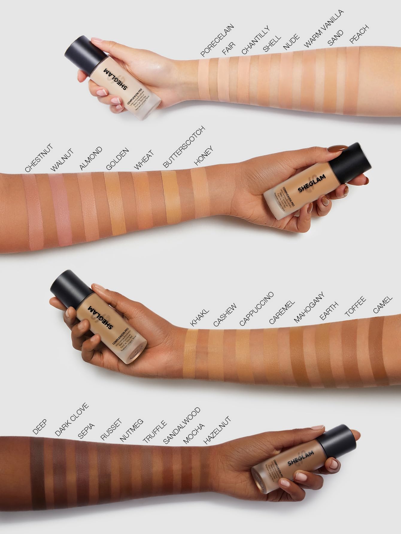 SHEGLAM Full Coverage Foundation – Complexion Pro Long-Lasting Waterproof Matte Foundation in Golden