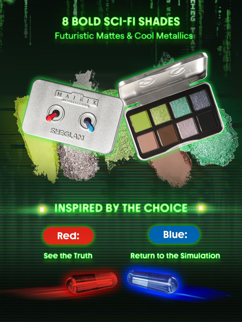 SHEGLAM Matrix Collection Set – All-in-One Makeup Kit with Eyeshadow Palette, Lip Balm, Highlighter, Lip Gloss & Blush