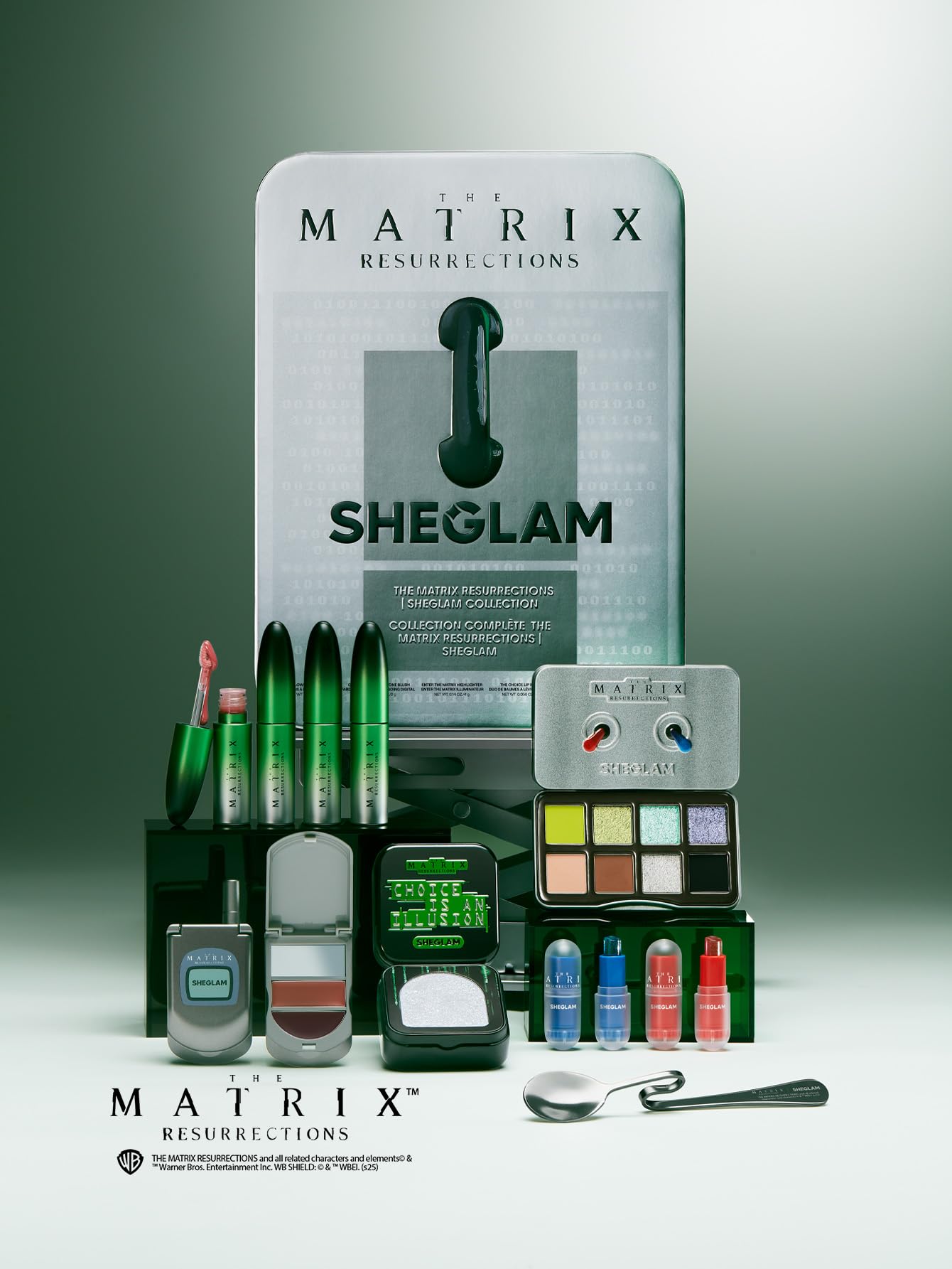 SHEGLAM Matrix Collection Set – All-in-One Makeup Kit with Eyeshadow Palette, Lip Balm, Highlighter, Lip Gloss & Blush