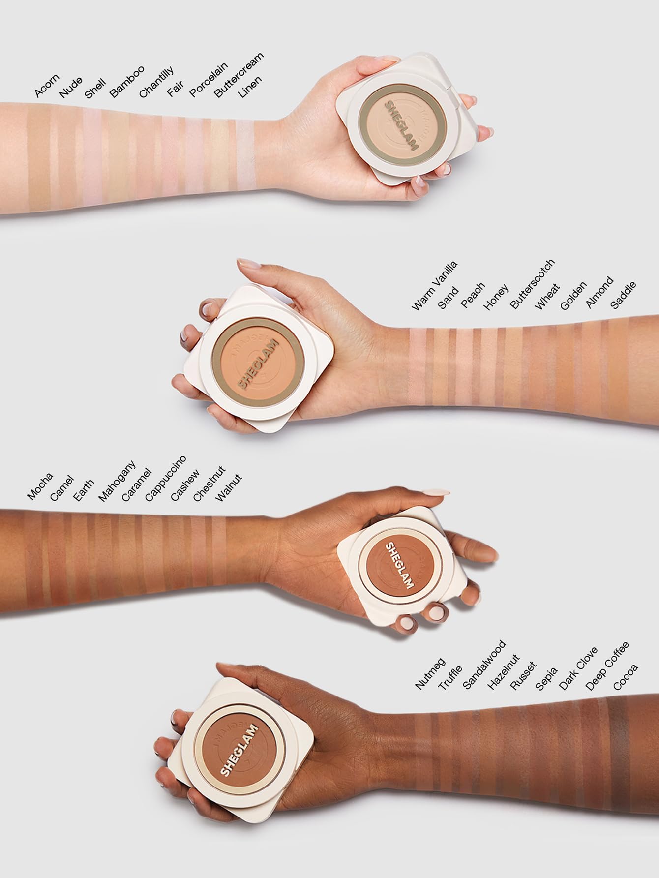 SHEGLAM Skin-Focus Full Coverage Powder Foundation – Oil-Control, Lightweight (Wheat)
