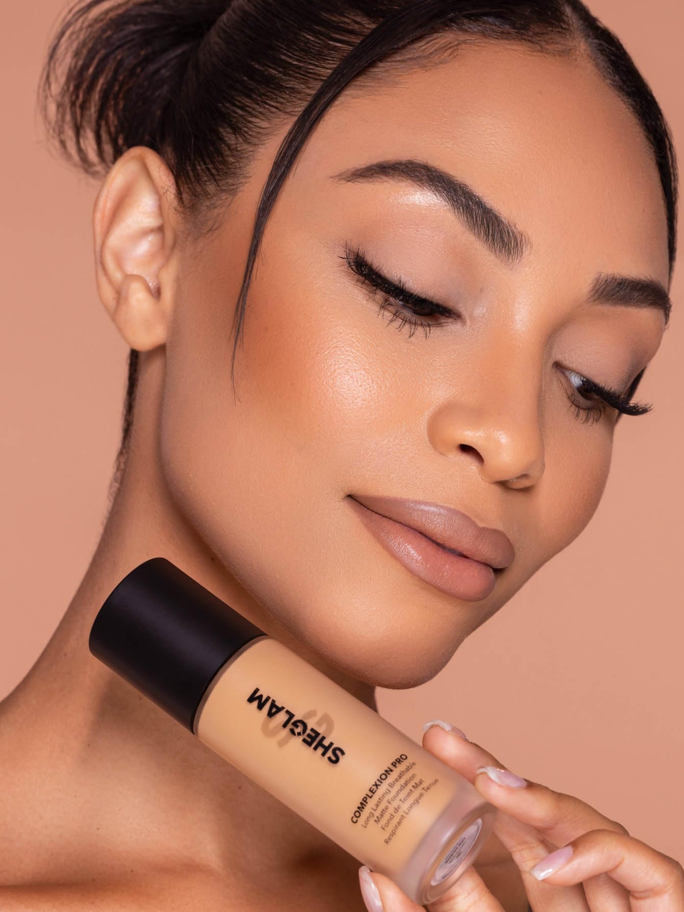 SHEGLAM Full Coverage Foundation – Complexion Pro Long-Lasting Waterproof Matte Foundation in Golden