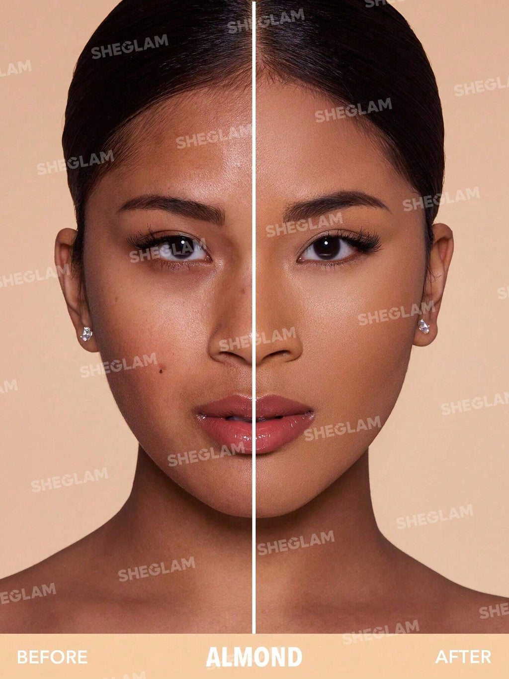 SHEGLAM Skin-Focus Full Coverage Powder Foundation – Oil-Control, Matte, Peach