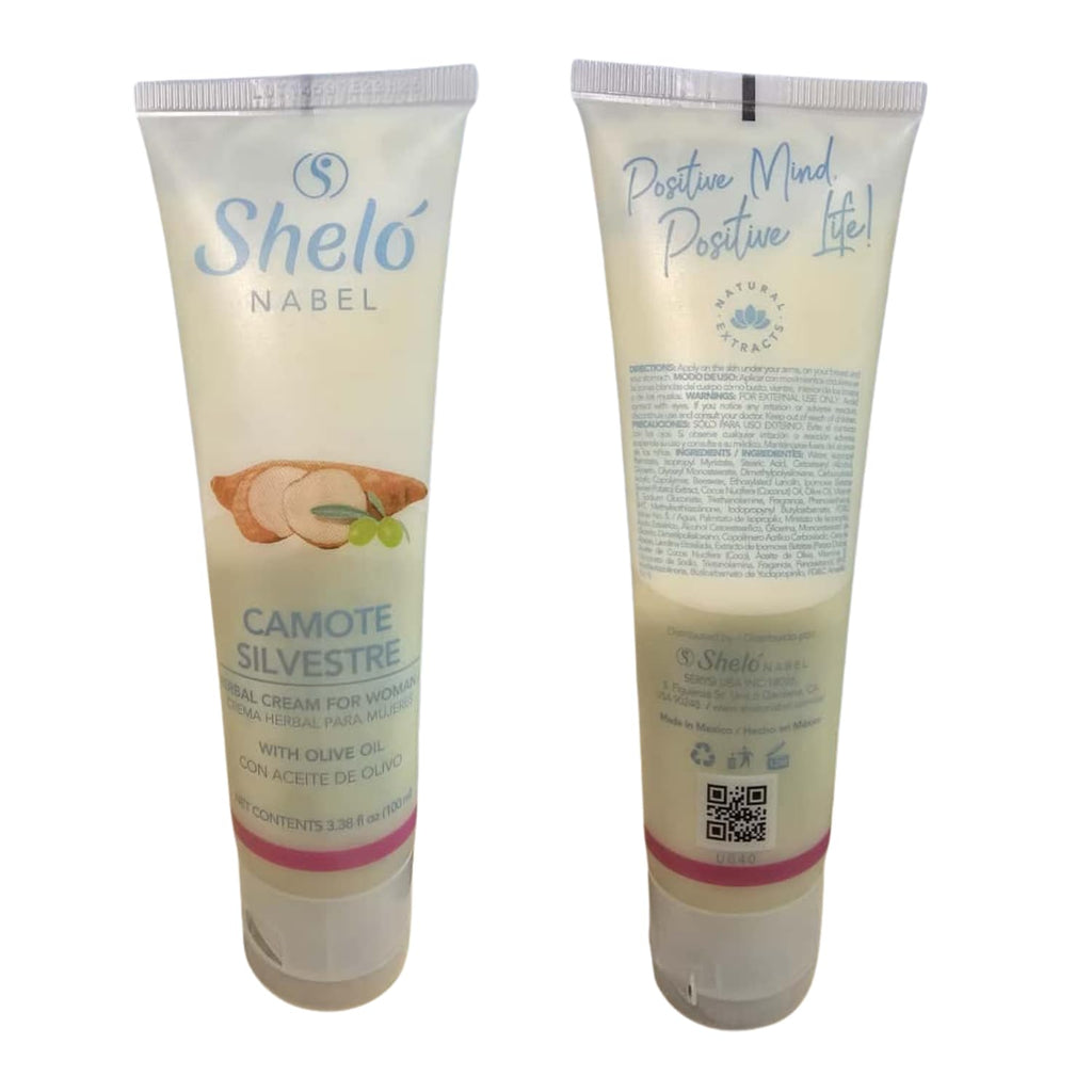 Sheló NABEL Camote Silvestre Moisturizing Cream – Olive Oil, Vitamin E & Wild Yam Extract | 3.38 fl oz