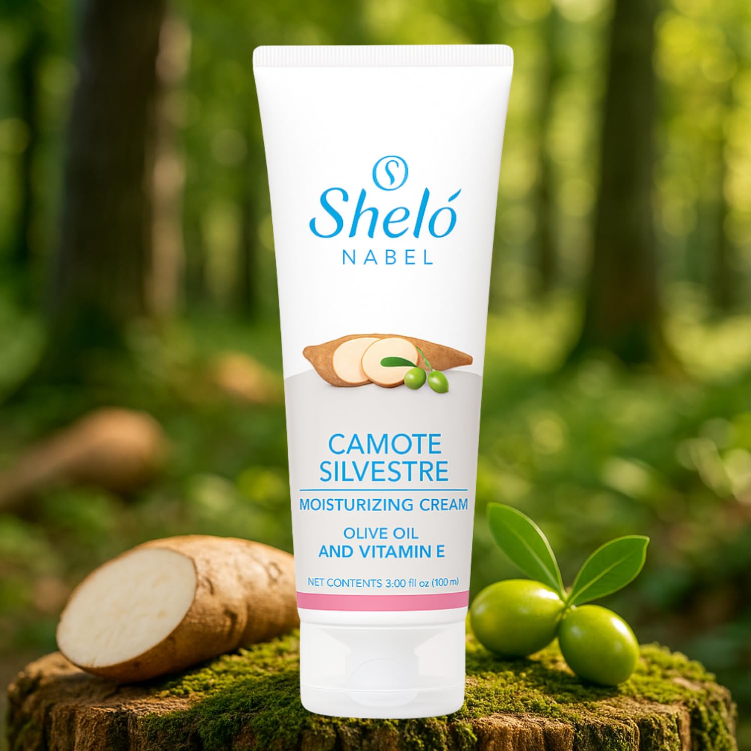 Sheló NABEL Camote Silvestre Moisturizing Cream – Olive Oil, Vitamin E & Wild Yam Extract | 3.38 fl oz