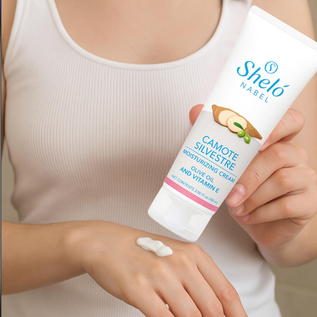 Sheló NABEL Camote Silvestre Moisturizing Cream – Olive Oil, Vitamin E & Wild Yam Extract | 3.38 fl oz