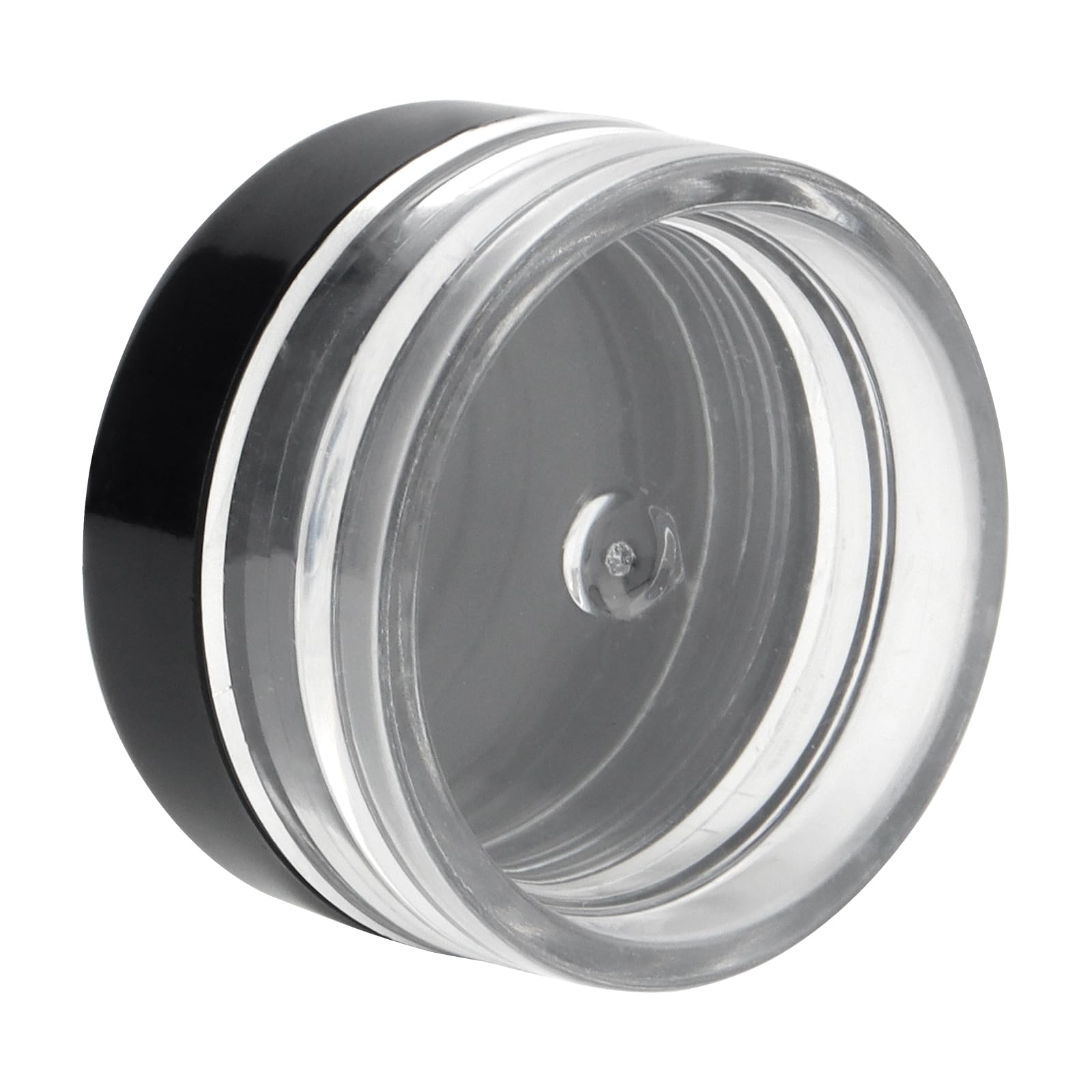 SHEUTSAN 200 Pack 3ml Plastic Jars with Black Lids – Clear Sample Containers
