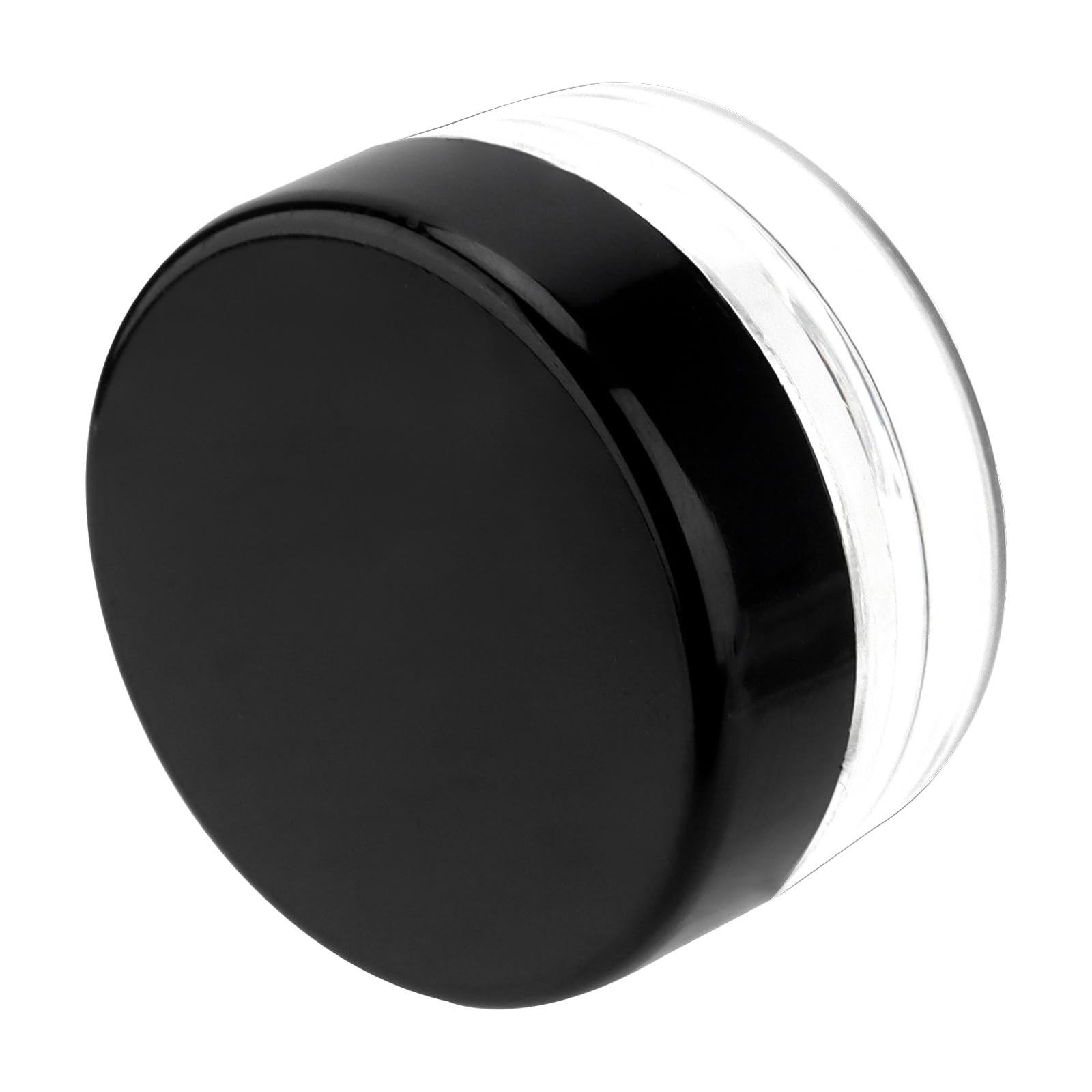 SHEUTSAN 200 Pack 3ml Plastic Jars with Black Lids – Clear Sample Containers