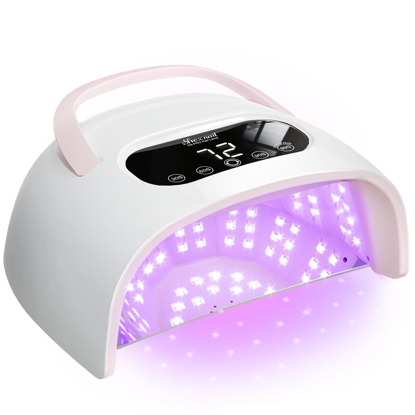SHEXNAIL UV Nail Lamp – 30s Gel Cure, Dual-Wave LED+UV, Smart Sensor, Portable