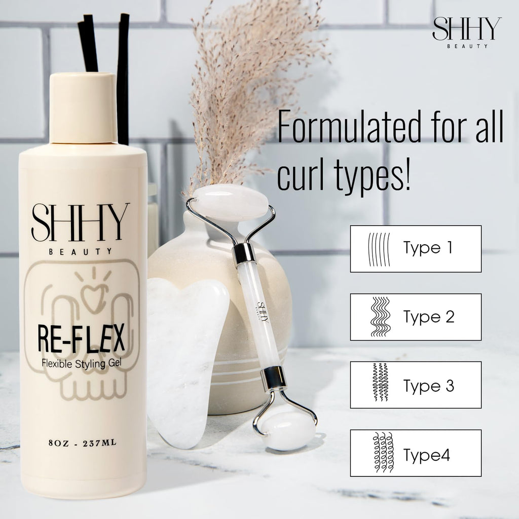 SHHY BEAUTY RE-FLEX Curl Styling Gel | Lightweight Vegan Hold & Frizz Control