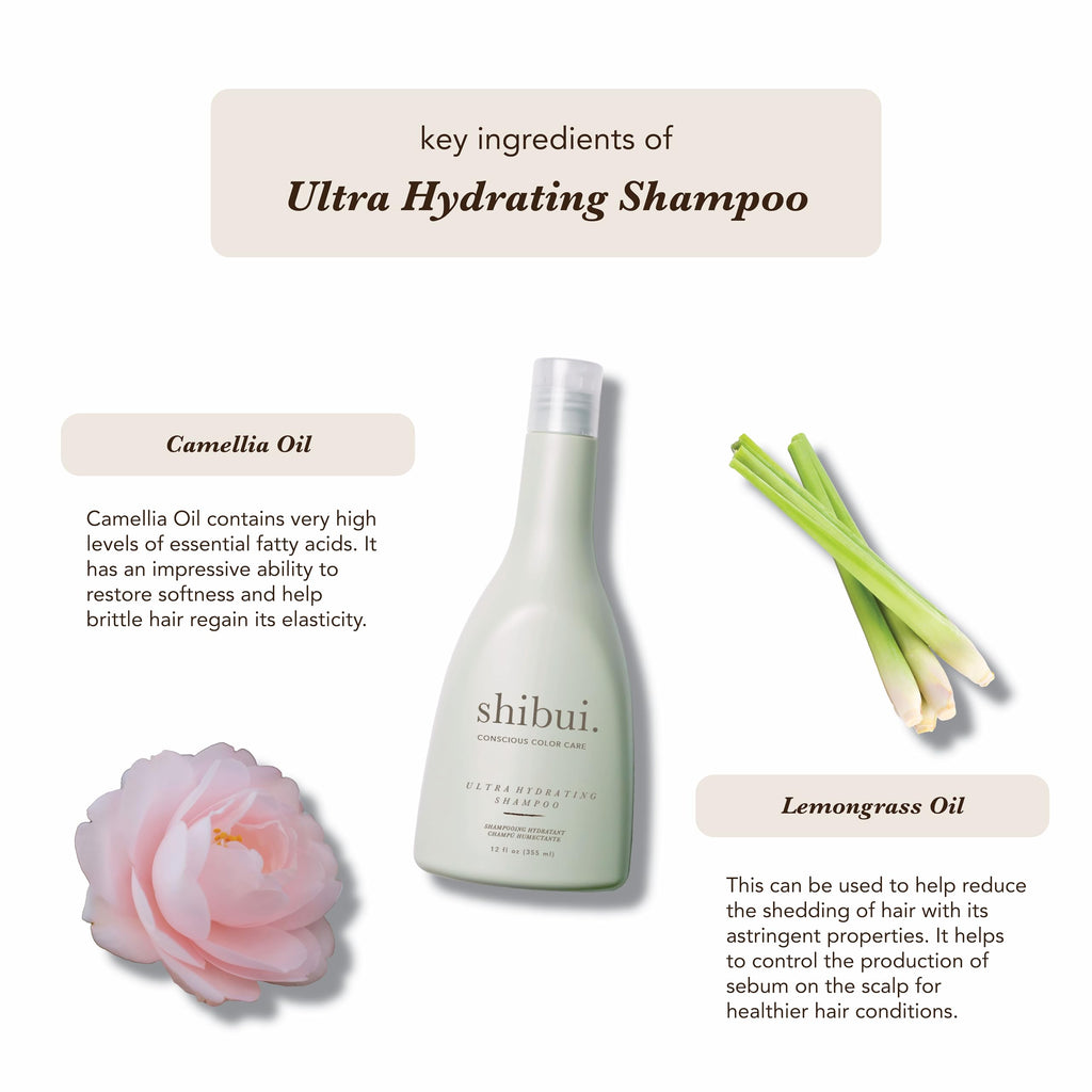 SHIBUI Ultra Hydrating Shampoo – Moisture-Rich Color Protection for Medium to Textured Hair | 12 Fl Oz