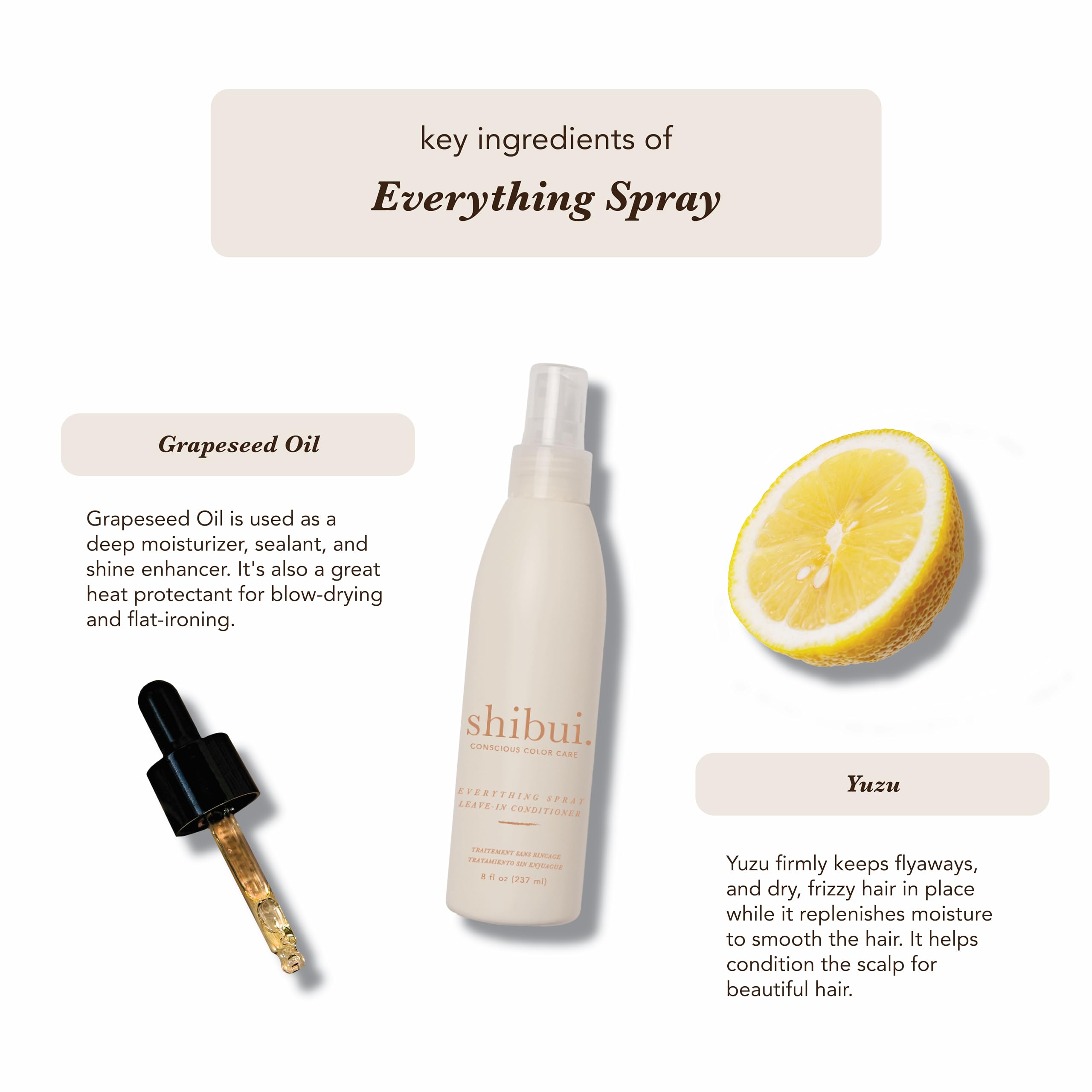 Shibui Everything Spray - Color-Protecting Leave-In Treatment for Fine to Medium Hair | Vegan & Sulfate-Free