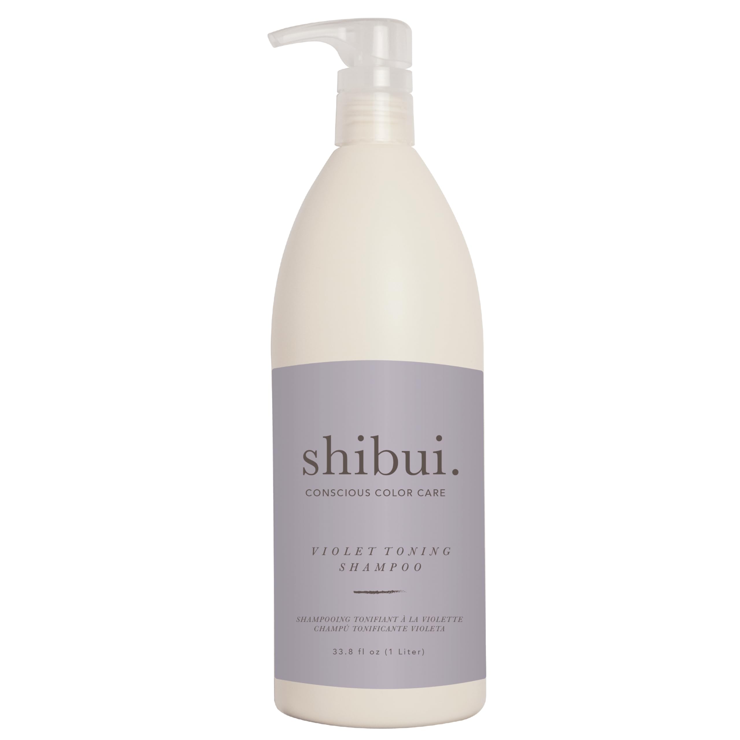 SHIBUI Violet Toning Shampoo – Neutralizes Brassiness with Acai Oil & Hibiscus for Blonde, Highlighted & Silver Hair – 33.8 Fl Oz