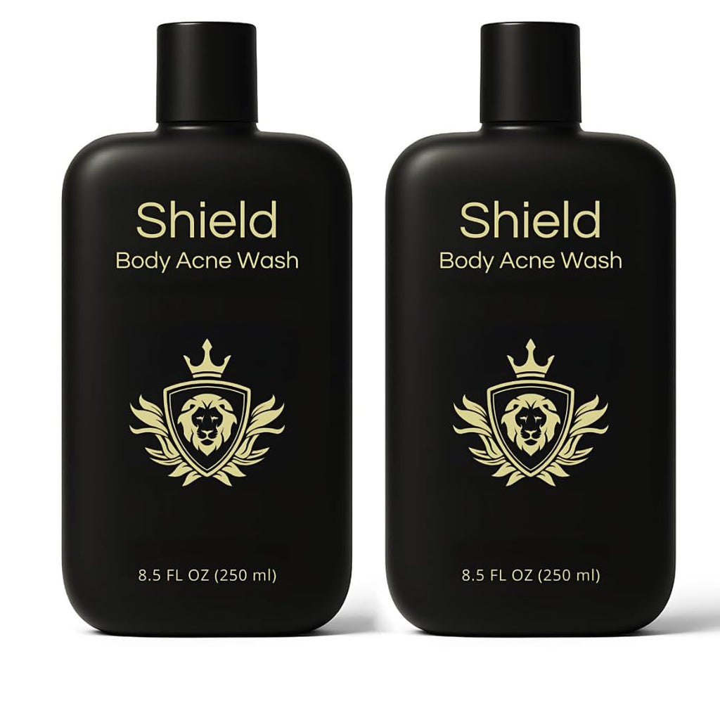 Shield Body Acne Wash for Men – Unscented Back & Chest Cleanser, 8.5 oz (Pack of 2)
