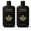 Shield Body Acne Wash for Men – Unscented Back & Chest Cleanser, 8.5 oz (Pack of 2)