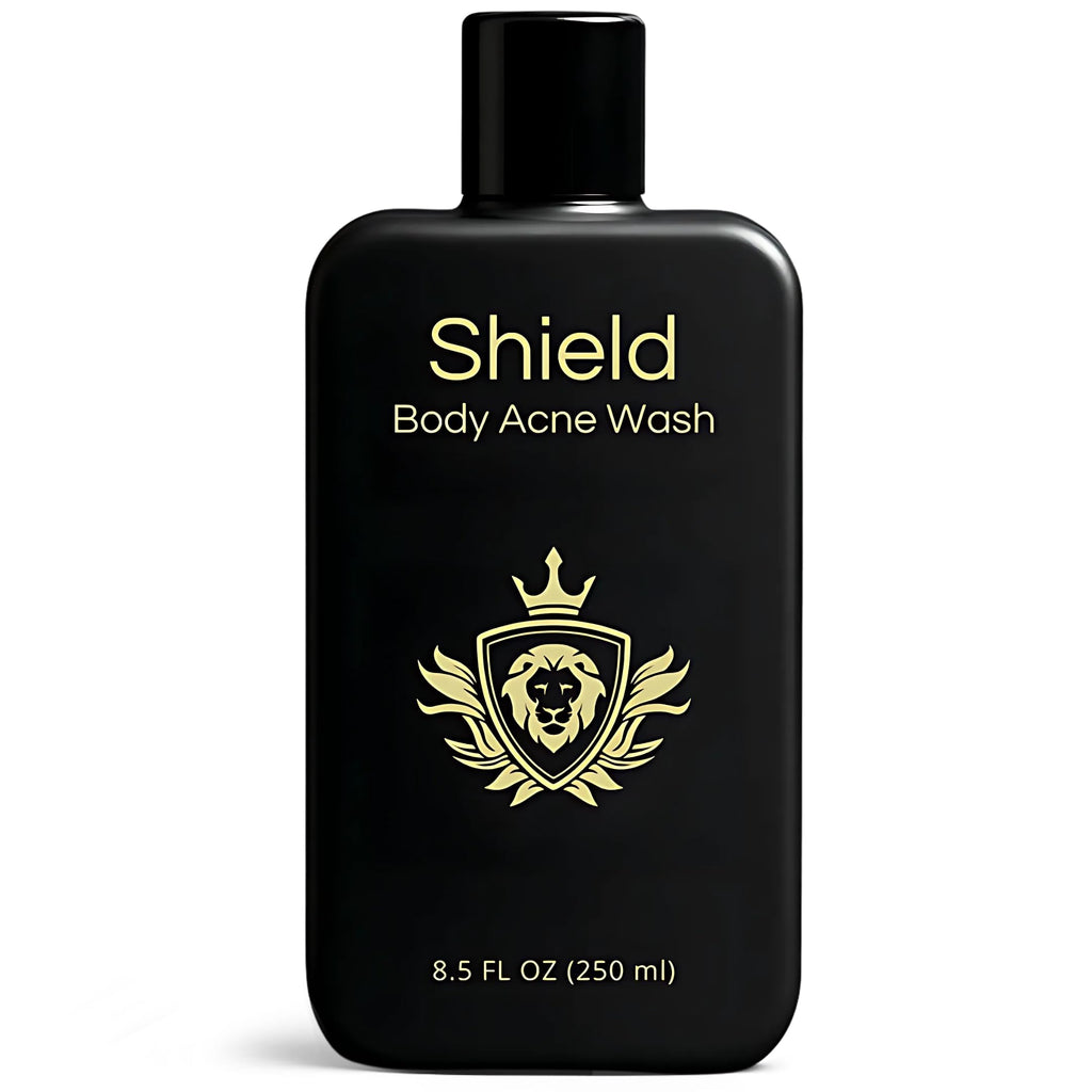 Shield Men’s Acne Body Wash for Back & Shoulders – Unscented, 4% Benzoyl Peroxide (8.5 oz)