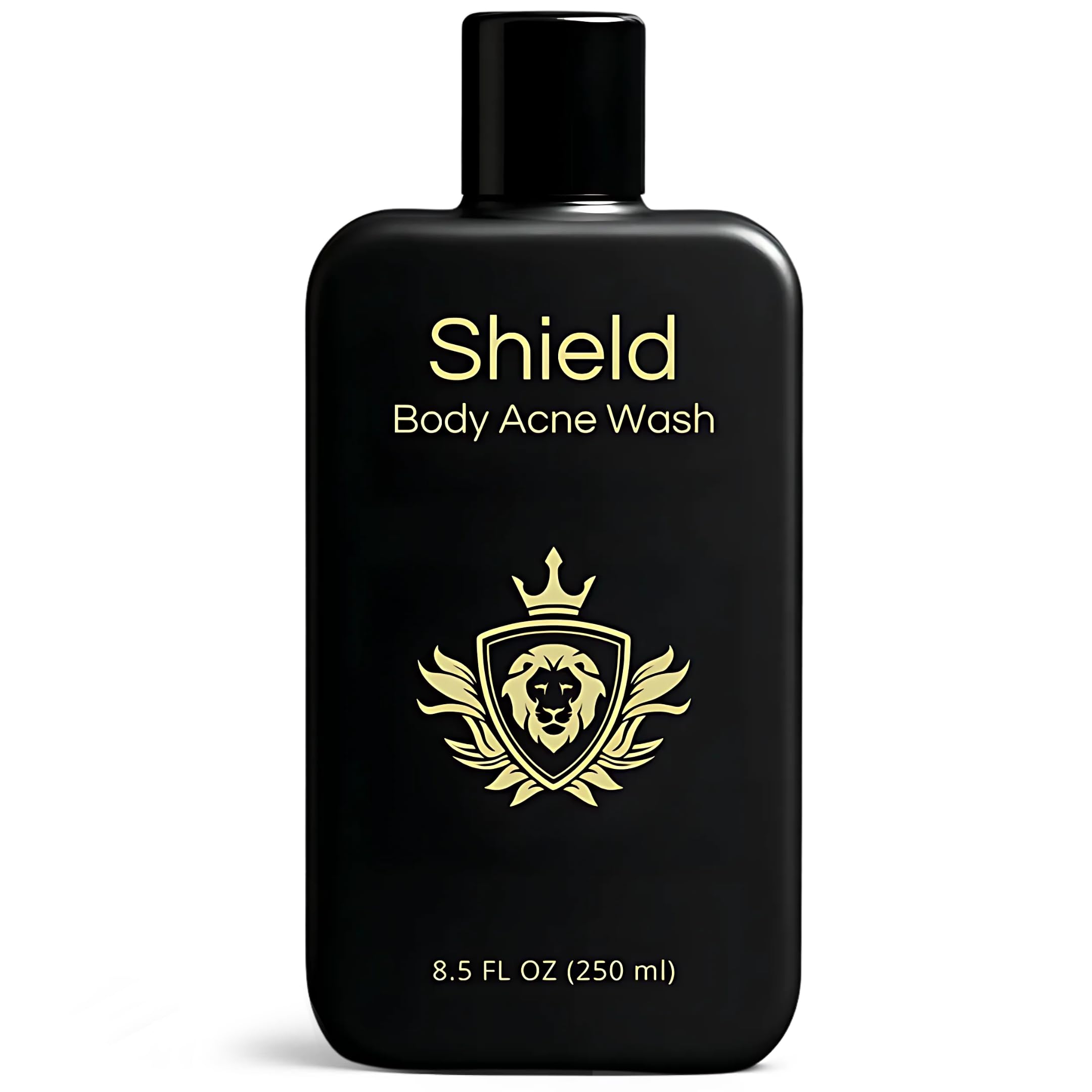 Shield Men’s Acne Body Wash for Back & Shoulders – Unscented, 4% Benzoyl Peroxide (8.5 oz)