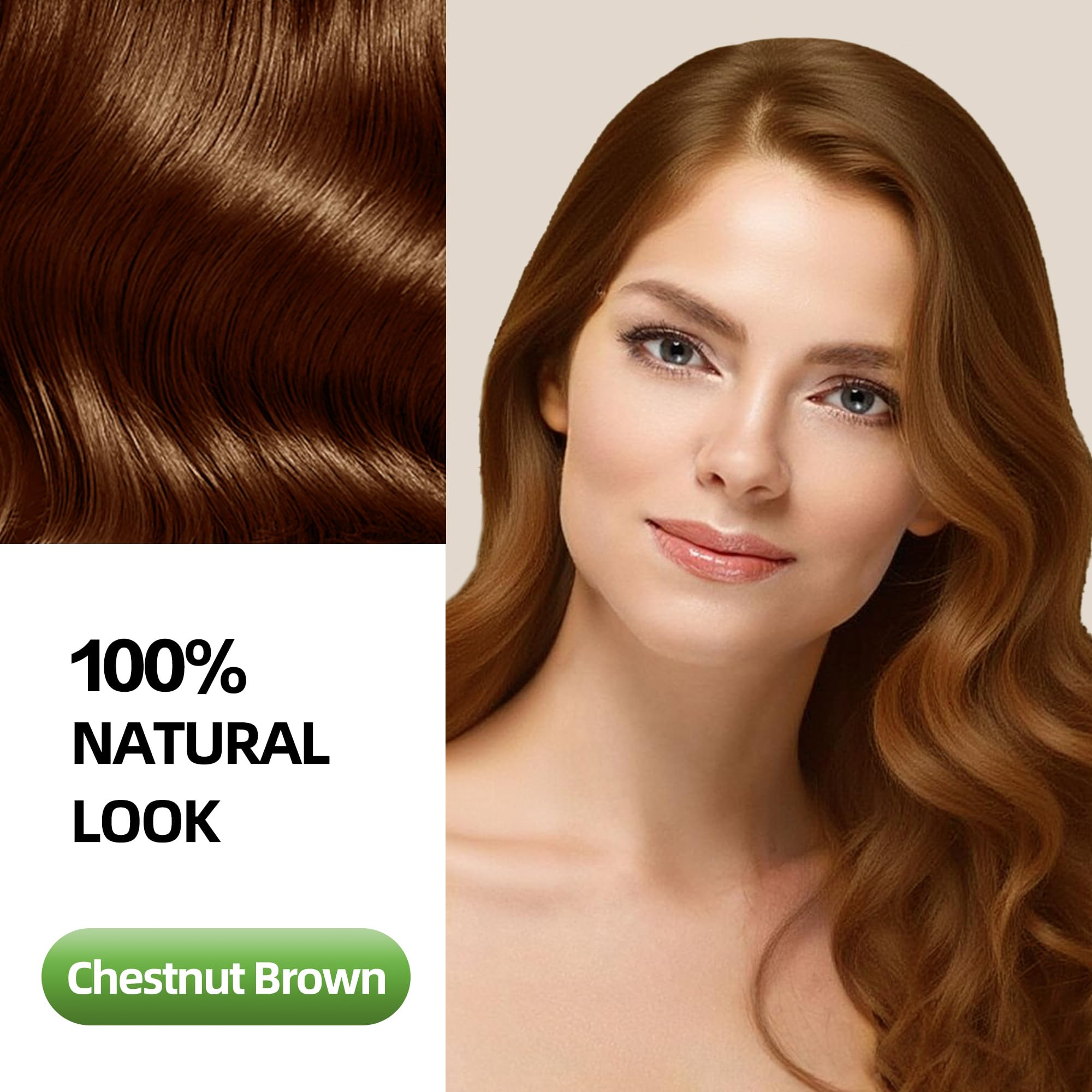SHIHUANUO Hair Dye Shampoo 3 in 1 Chestnut Brown – Ammonia-Free 520ml