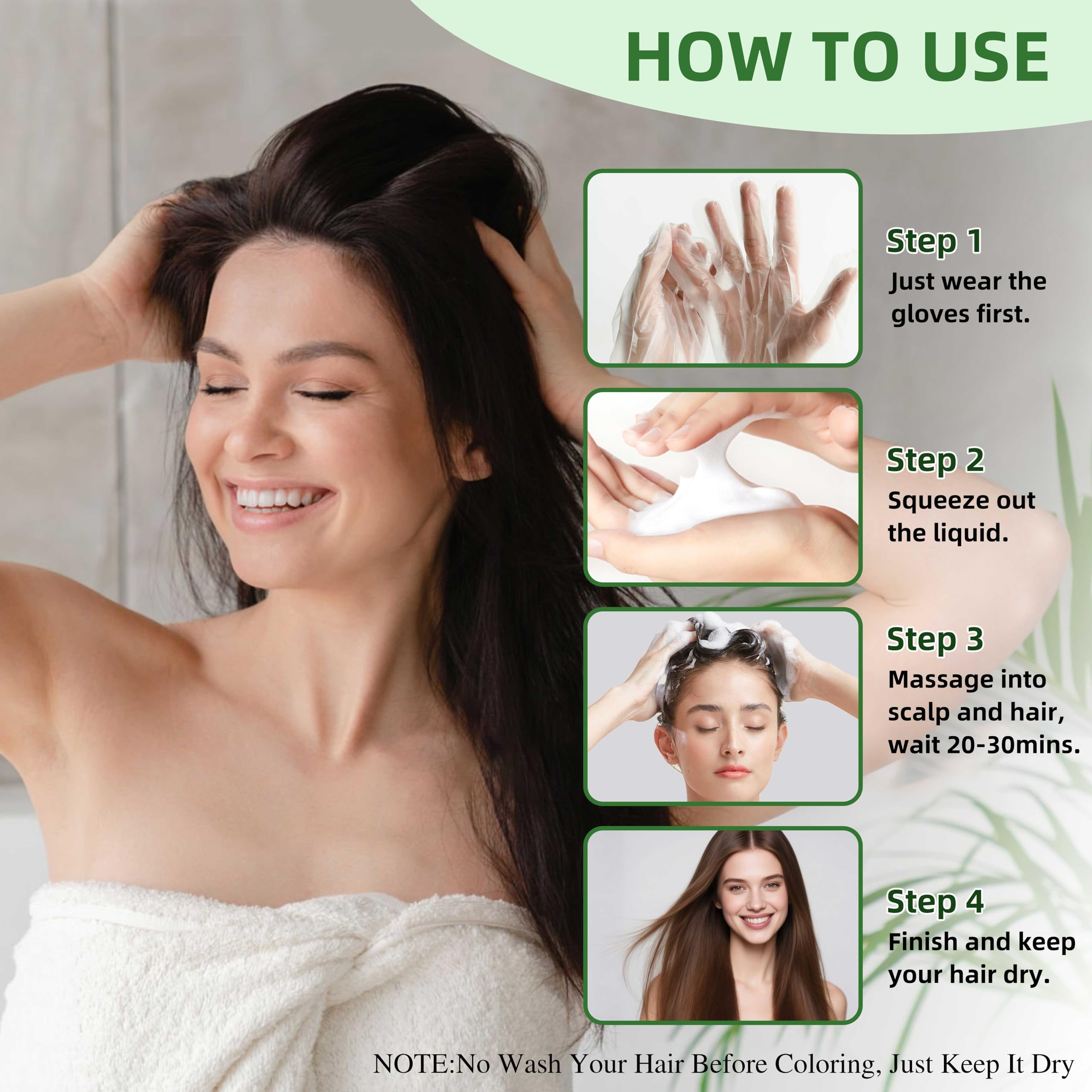 SHIHUANUO Hair Dye Shampoo 3-in-1 for Gray Hair Coverage | Ammonia-Free Argan Nut Formula 500ml