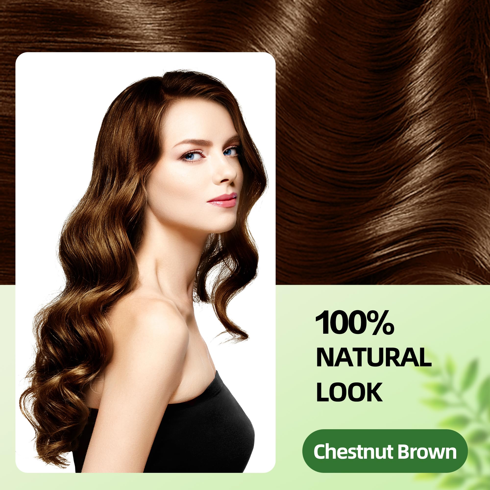 SHIHUANUO Hair Dye Shampoo 3-in-1 Chestnut Brown – Ammonia-Free, 500ml