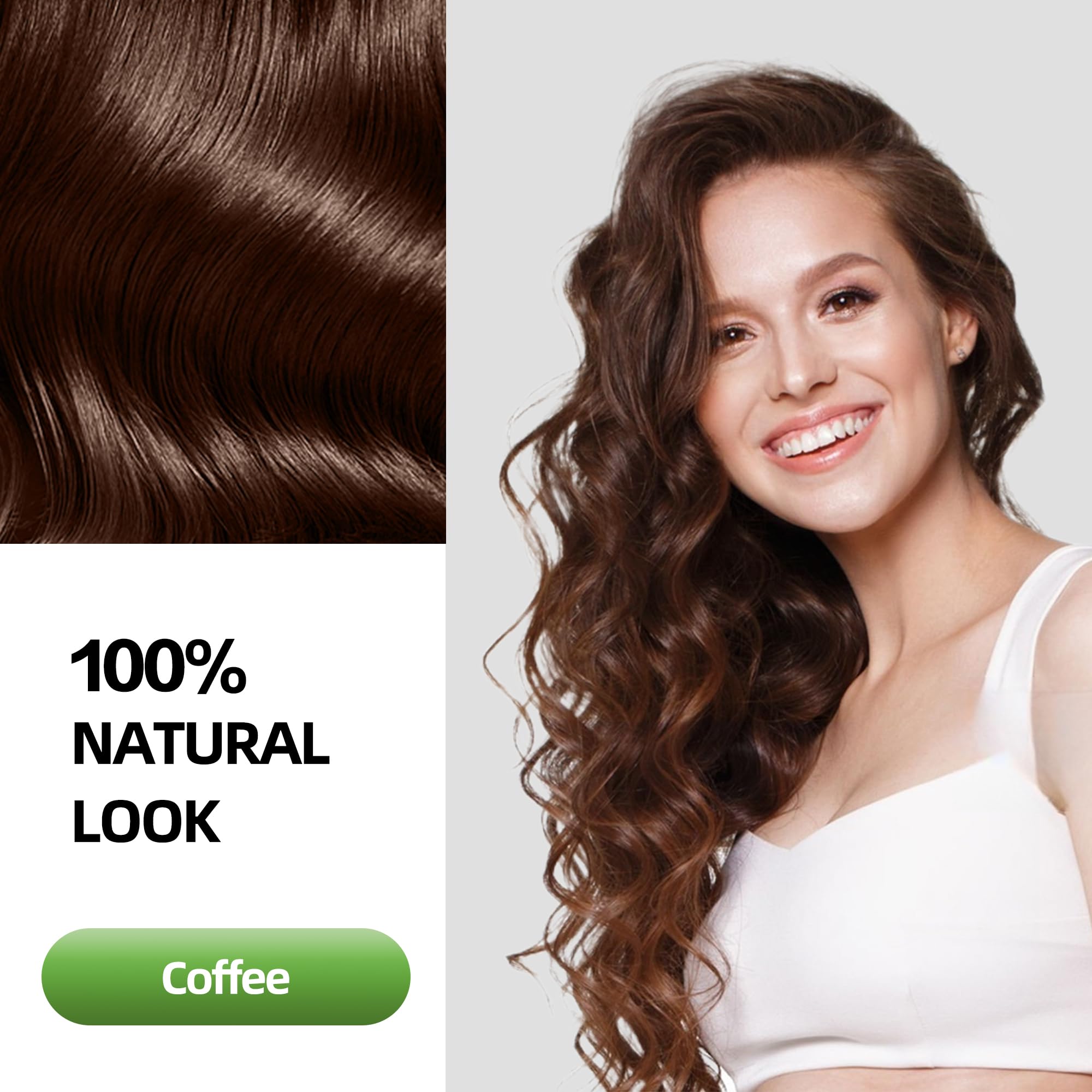 SHIHUANUO Hair Dye Shampoo 3-in-1 for Gray Hair Coverage – Ammonia-Free 520ml (Coffee)