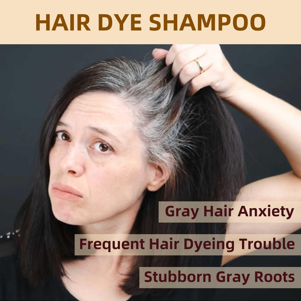 SHIHUANUO Hair Dye Shampoo 3-in-1 Chestnut Brown – Ammonia-Free, 500ml