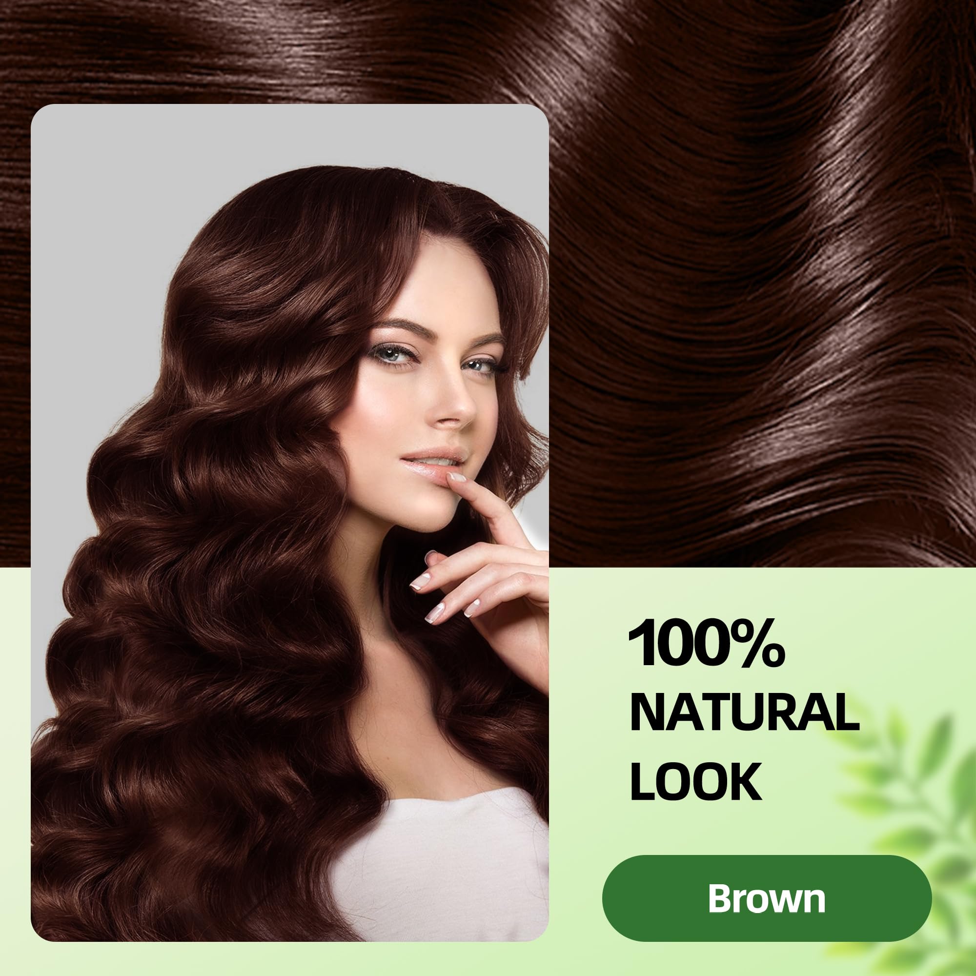 SHIHUANUO Hair Dye Shampoo 3-in-1 for Gray Coverage – Ammonia-Free Brown 500ml