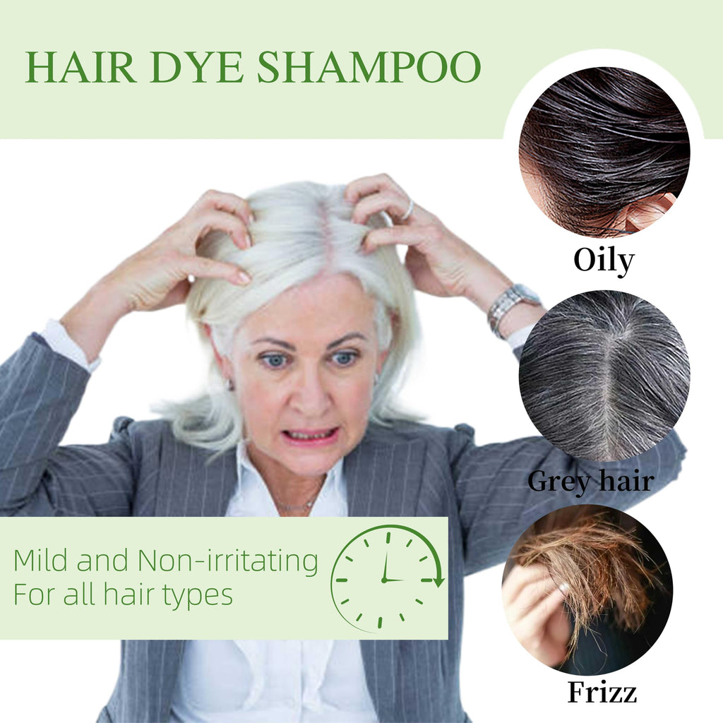 SHIHUANUO Hair Dye Shampoo 3 in 1 Chestnut Brown – Ammonia-Free 520ml