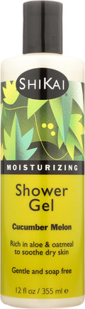 ShiKai All Natural Moisturizing Shower Gel – Cucumber Melon (12 Fl Oz) Pack of 3