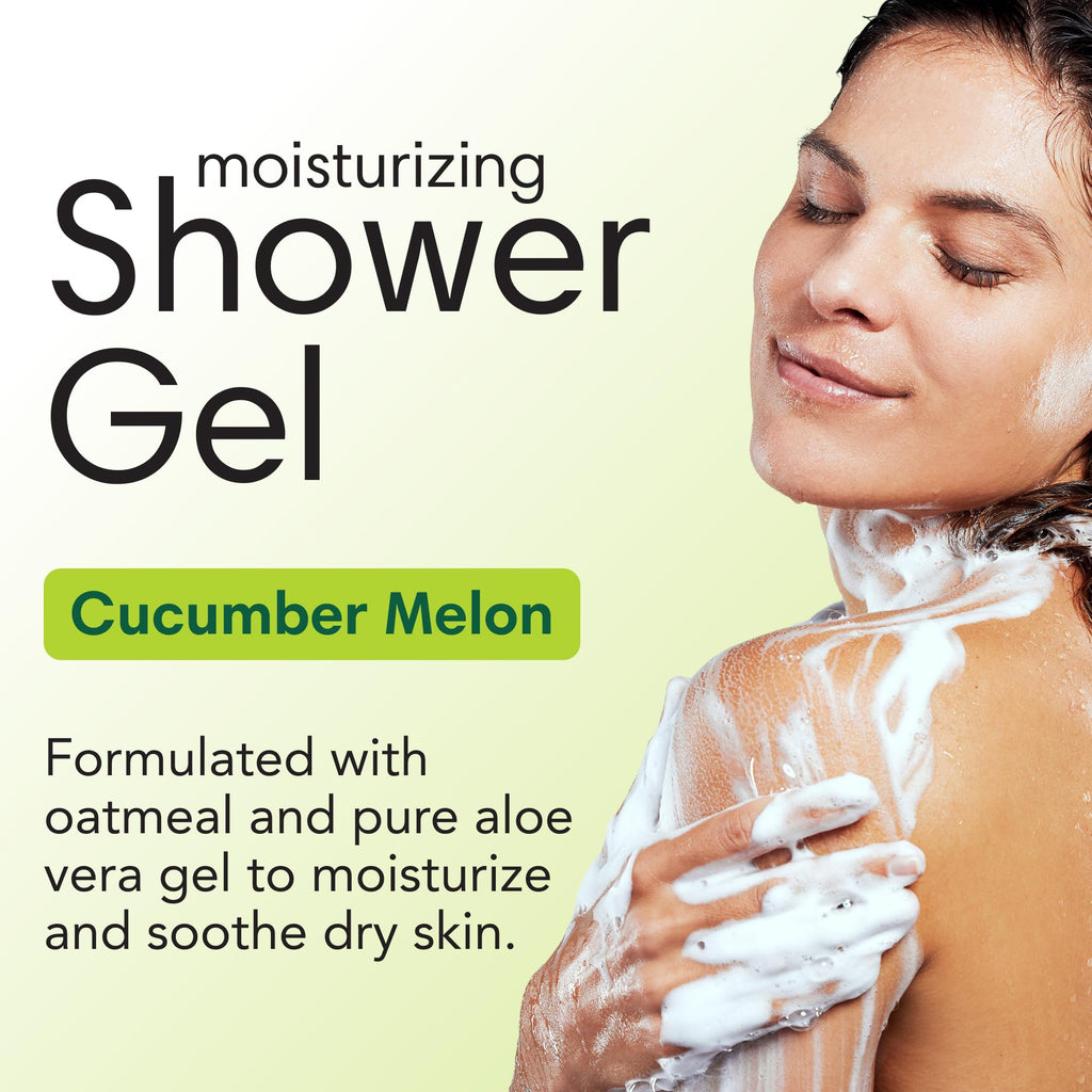 ShiKai Daily Moisturizing Shower Gel (Melon, 64 oz) | Gentle Soap-Free Body Wash for Dry & Sensitive Skin