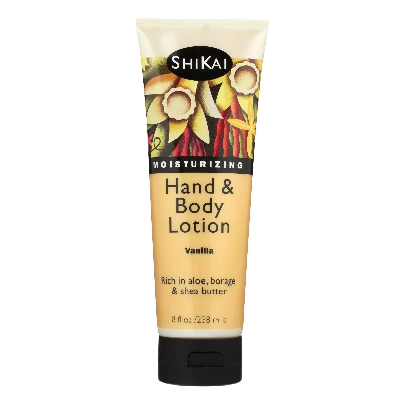 ShiKai Hand & Body Lotion Vanilla 8oz | Daily Moisturizing with Aloe Vera & Vitamin E