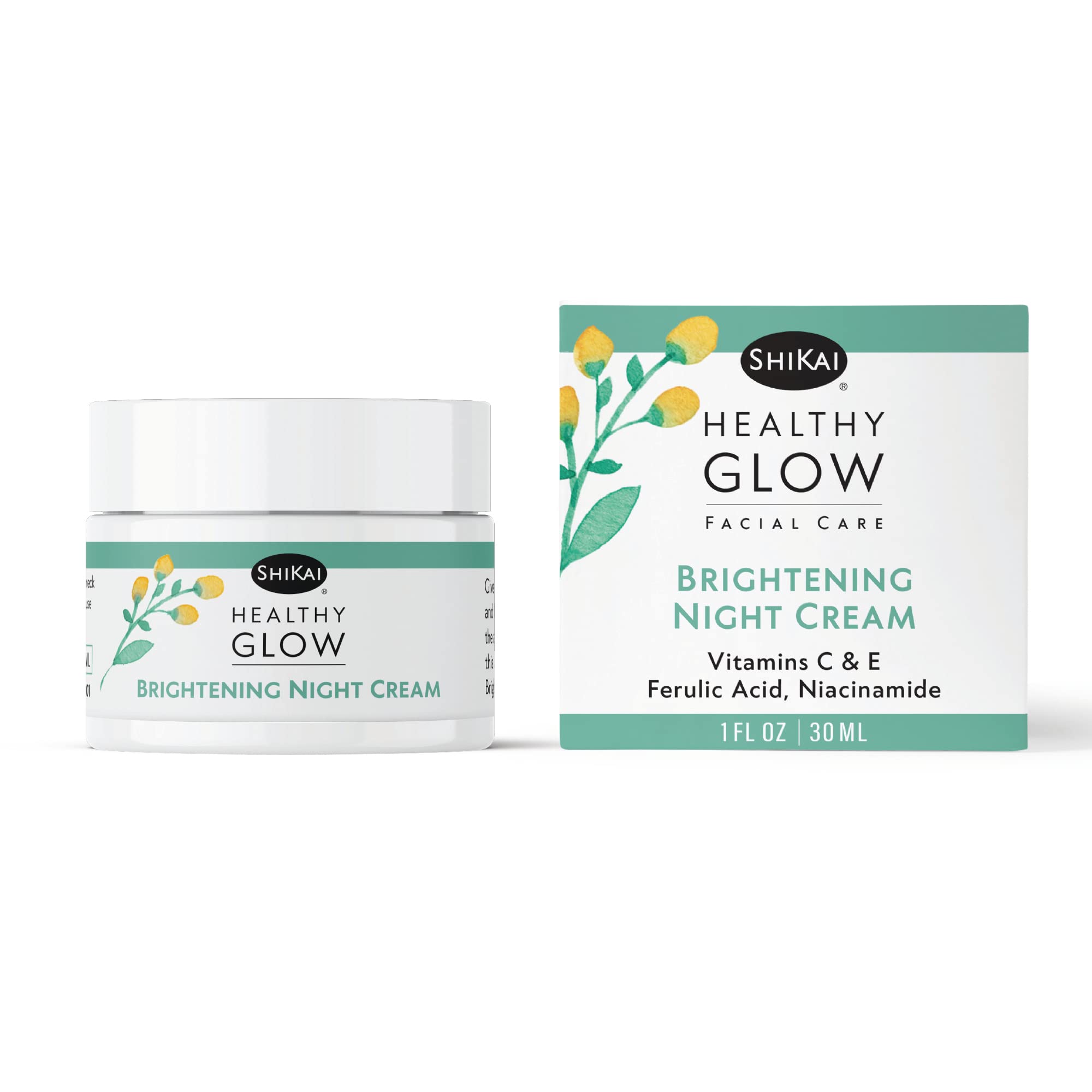 ShiKai Healthy Glow Brightening Night Cream (1 oz) | Hydrating Vitamin C Night Moisturizer