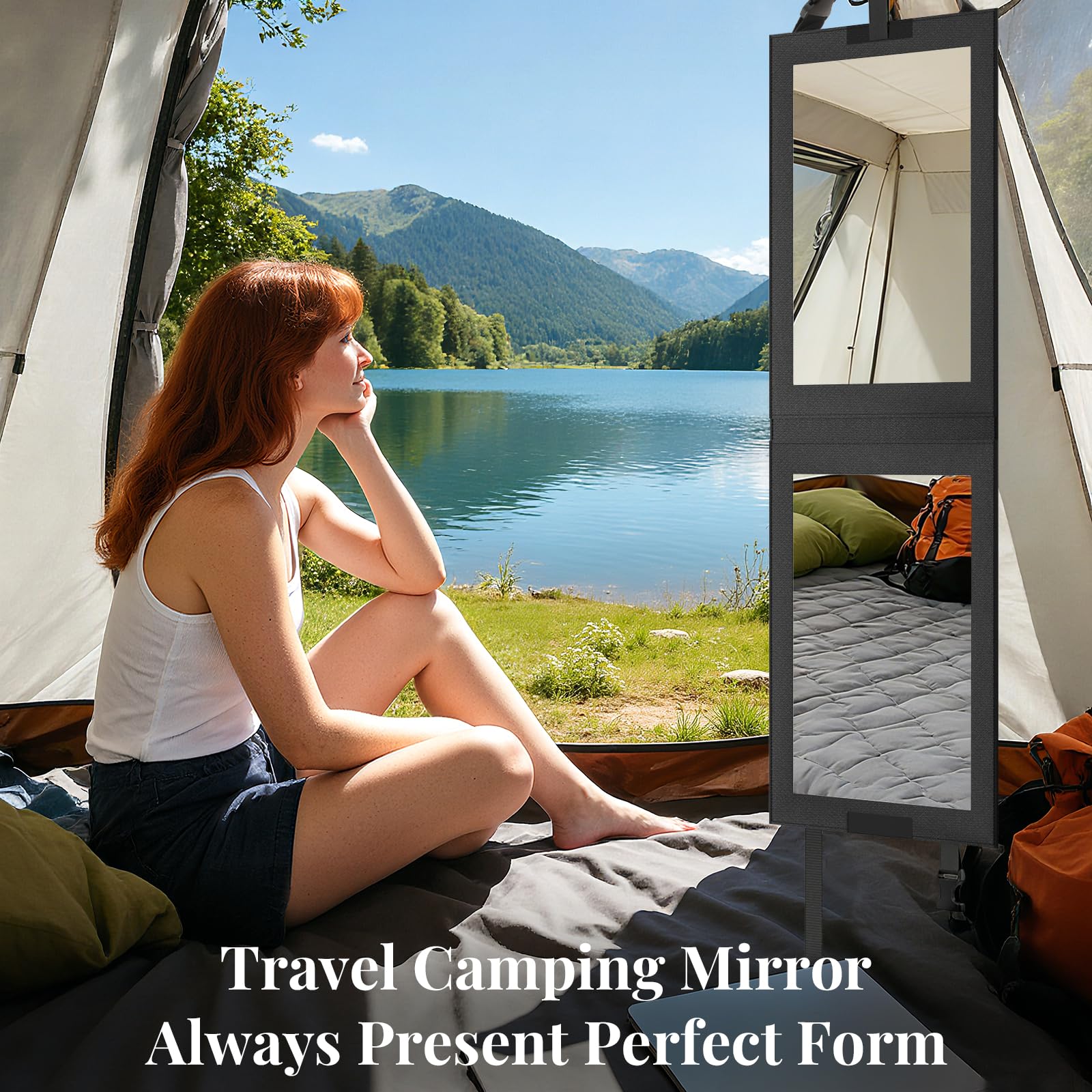 Shinowa Foldable Full-Length Mirror for Dancers – 33x13 in, HD Acrylic, Travel