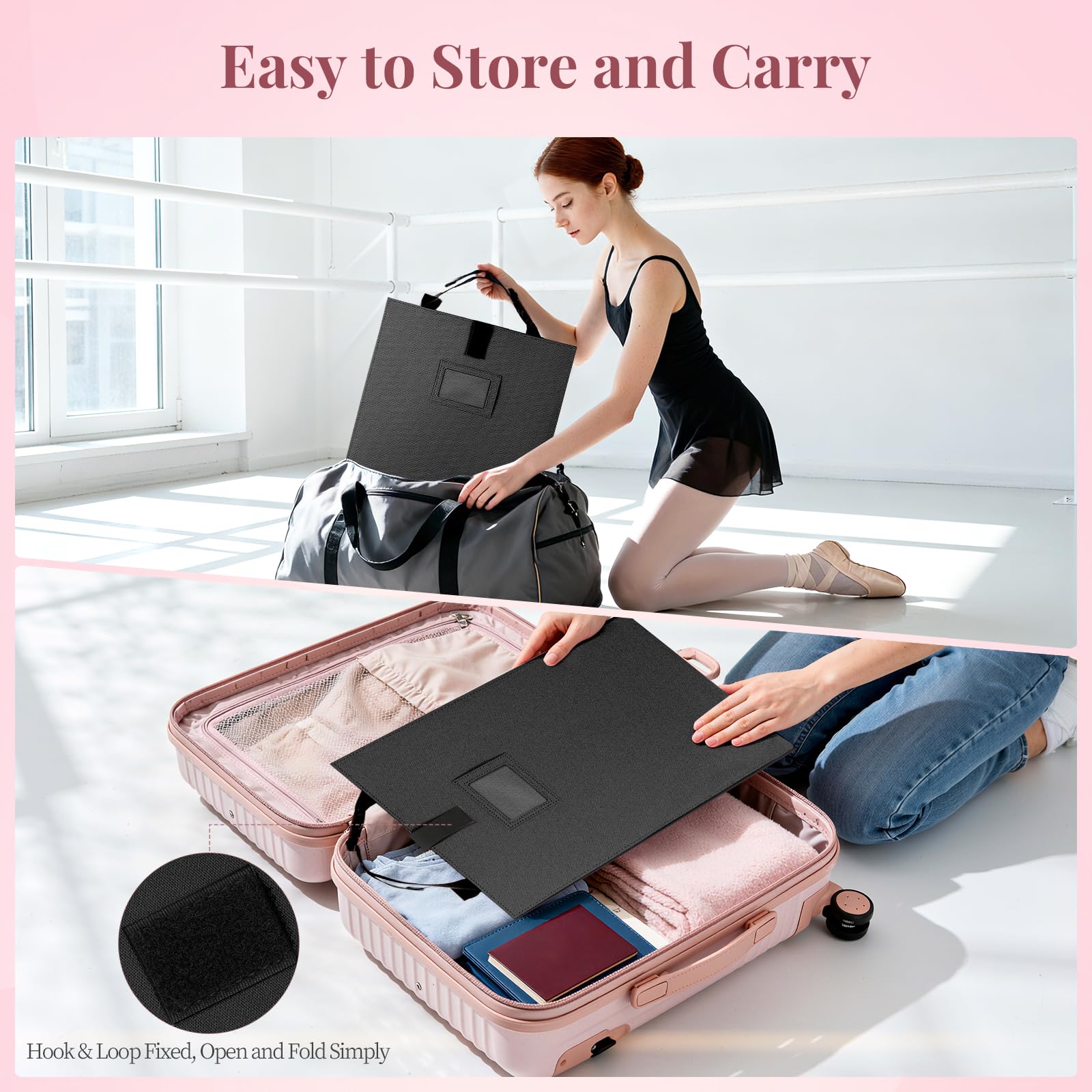 Shinowa Foldable Full-Length Mirror for Dancers – 33x13 in, HD Acrylic, Travel
