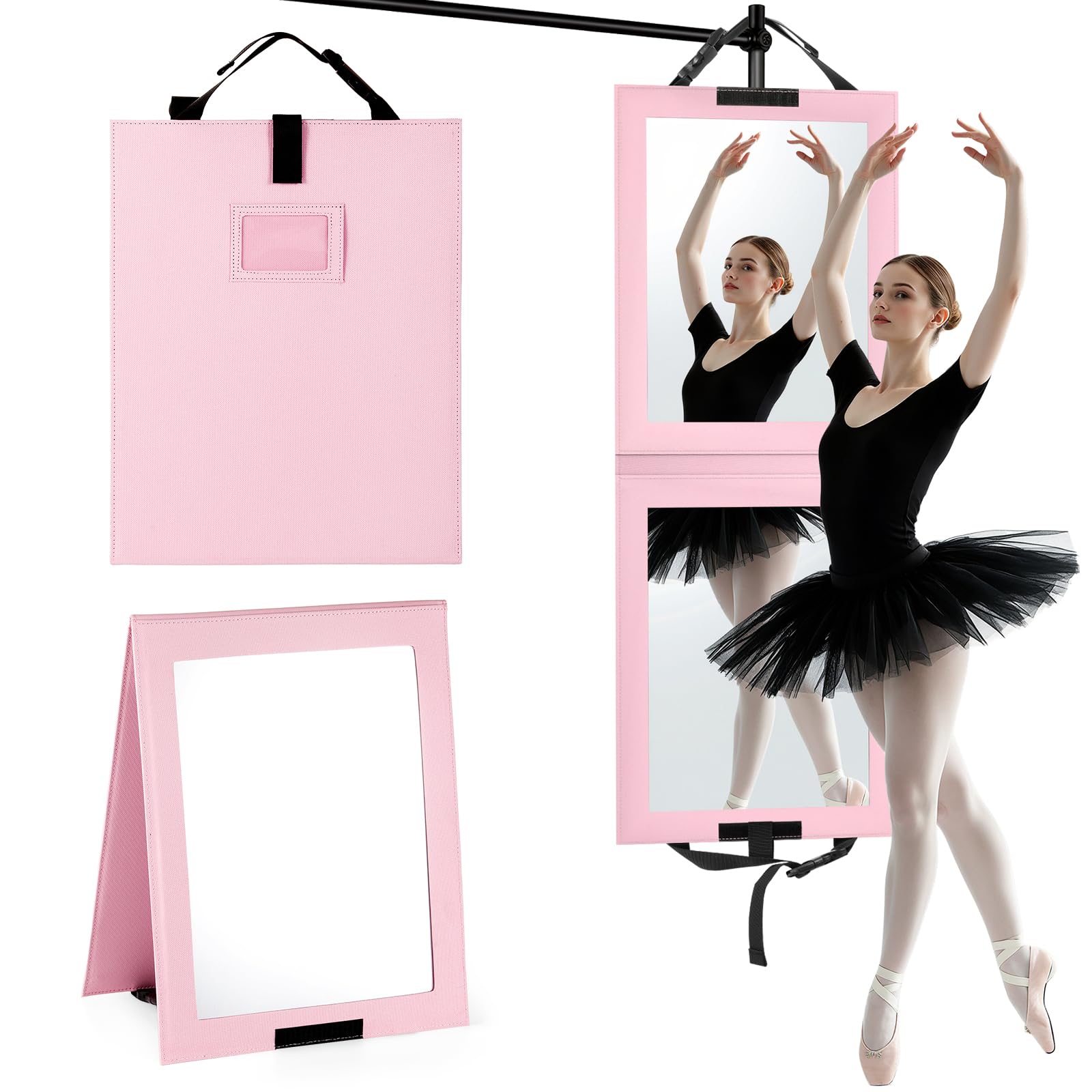 Shinowa Foldable Full Length Mirror – 33x13 in, Shatter-Proof for Dancers & Travel