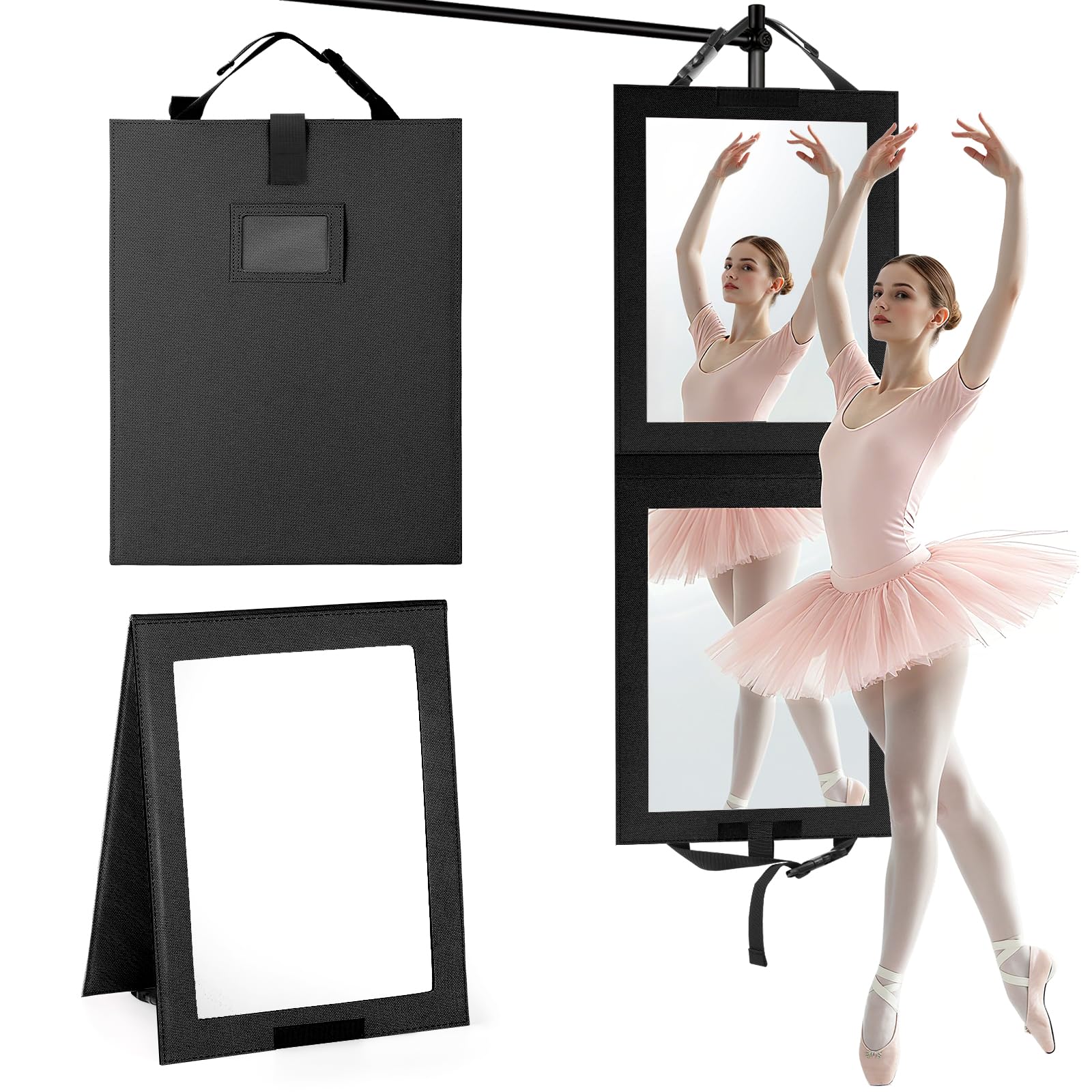 Shinowa Foldable Full-Length Mirror for Dancers – 33x13 in, HD Acrylic, Travel