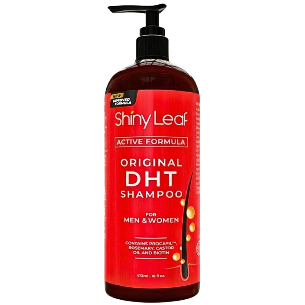 Shiny Leaf Anti-Hair Loss Shampoo with Biotin | Sulfate-Free DHT Blocking Formula for Men & Women – 16 oz