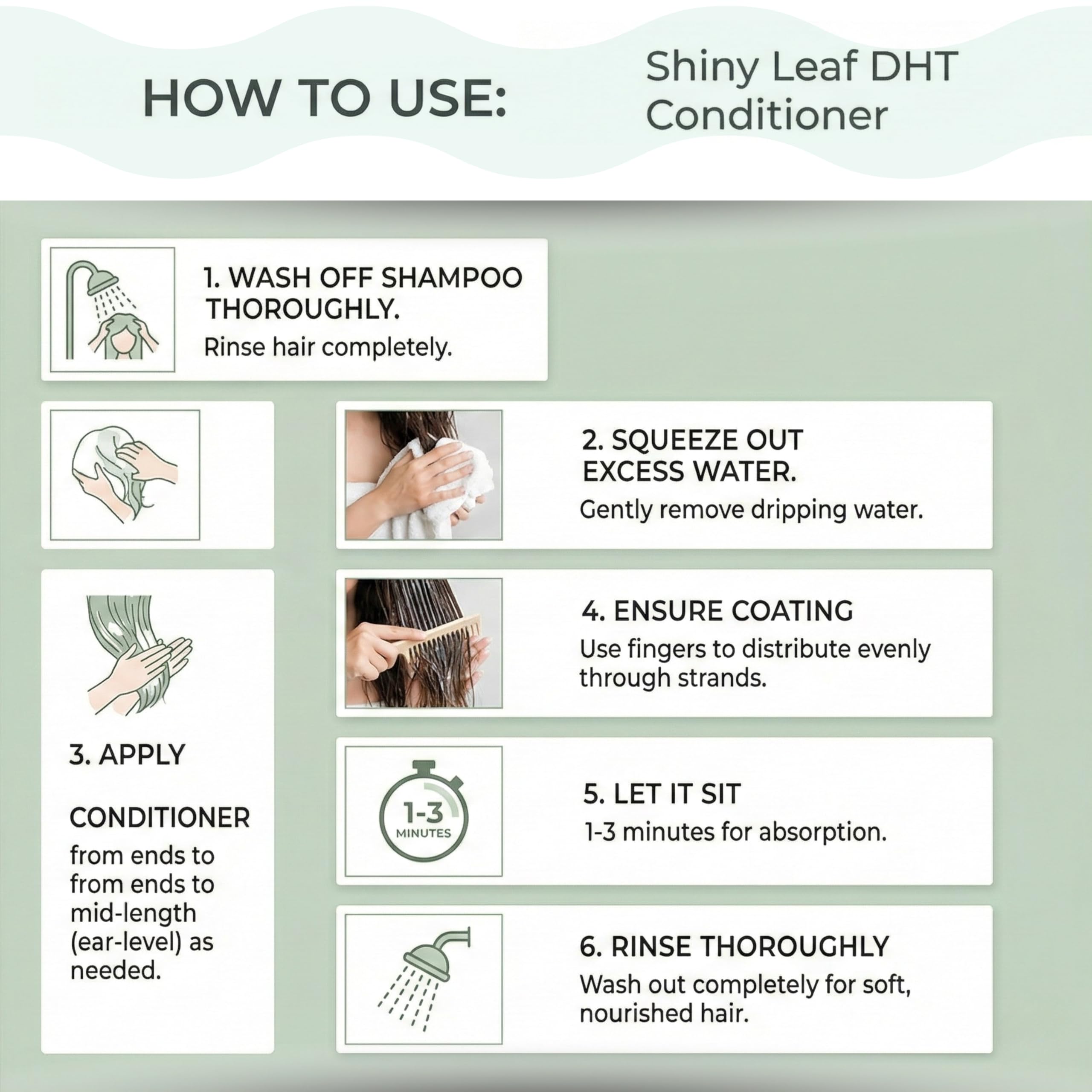 Shiny Leaf DHT Blocker Conditioner with Rosemary Leaf Oil – Paraben & Sulfate Free | 16 oz