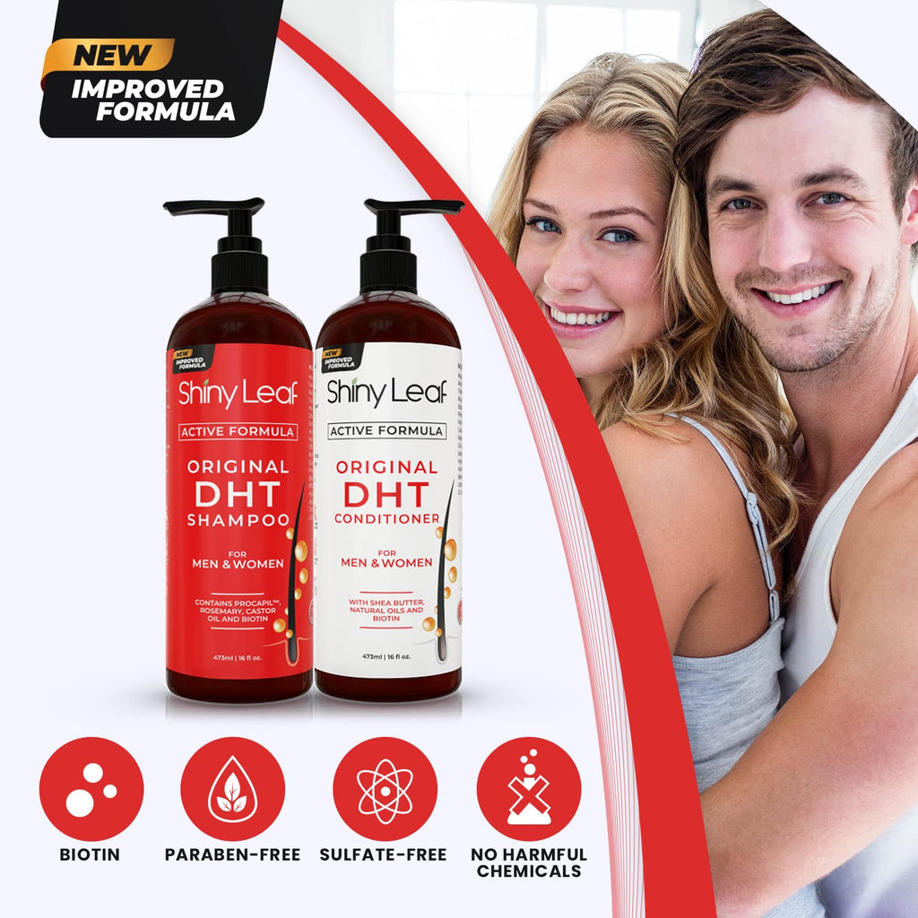 Shiny Leaf DHT Blocking Shampoo for Hair Growth – 2 Pack | Natural Formula for Thinning Hair