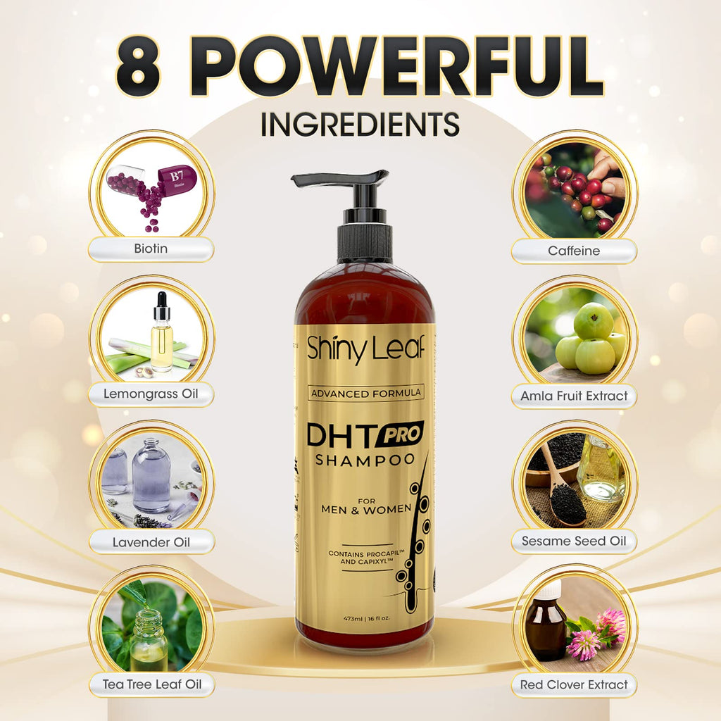 Shiny Leaf DHT Pro Shampoo – Advanced Formula with Capixyl & Procapil for Thicker, Fuller Hair