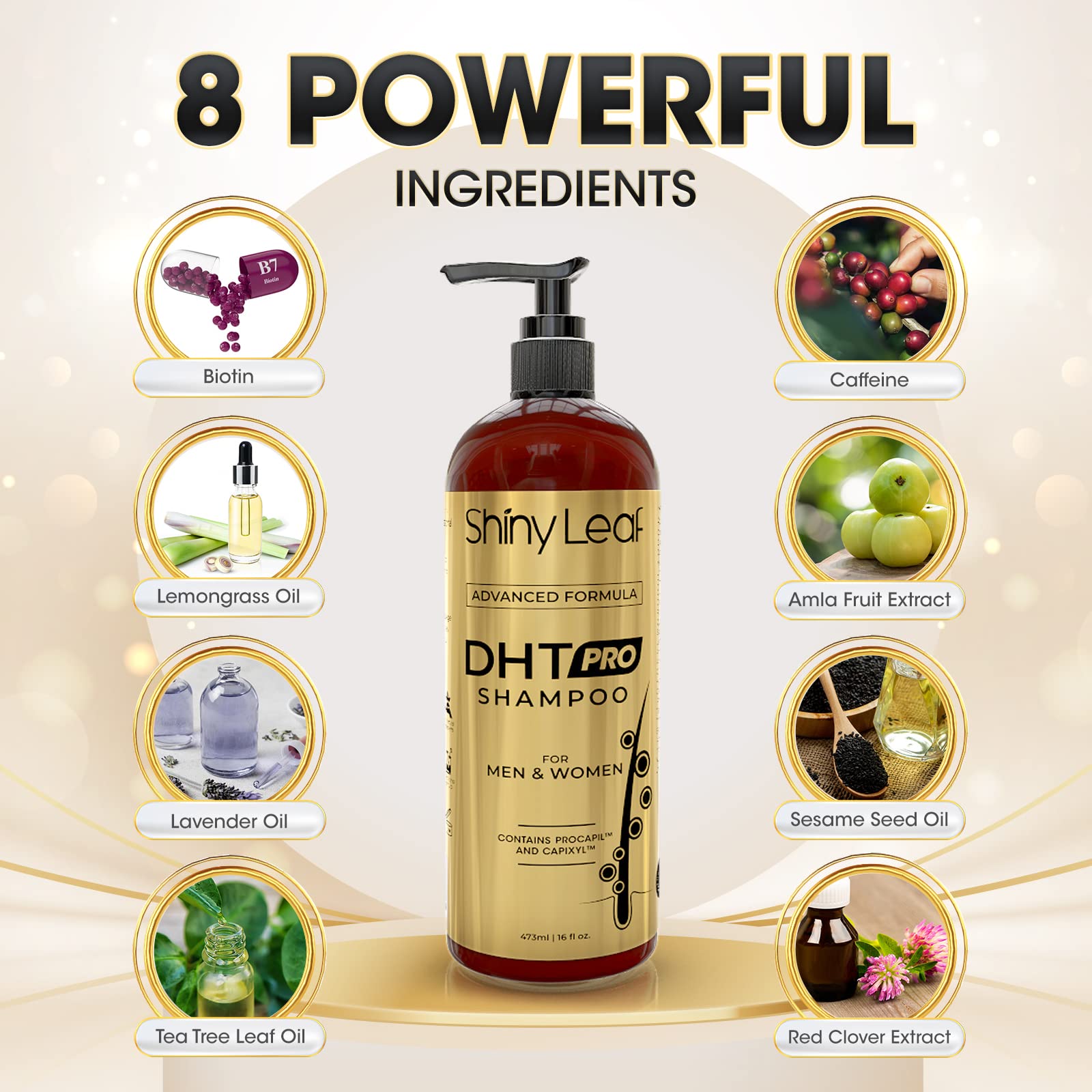Shiny Leaf DHT Pro Shampoo – Advanced Formula with Capixyl & Procapil for Thicker, Fuller Hair