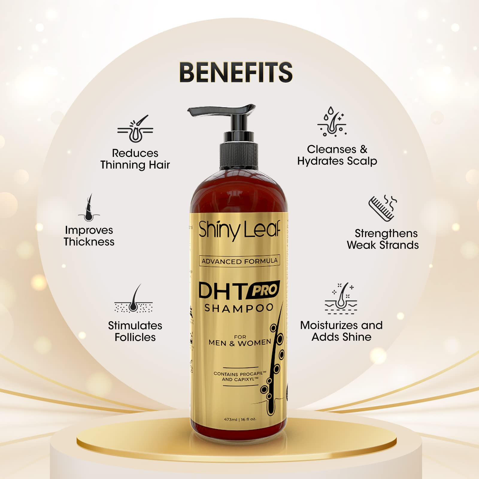 Shiny Leaf DHT Pro Shampoo – Advanced Formula with Procapil & Capixyl (USA Made)