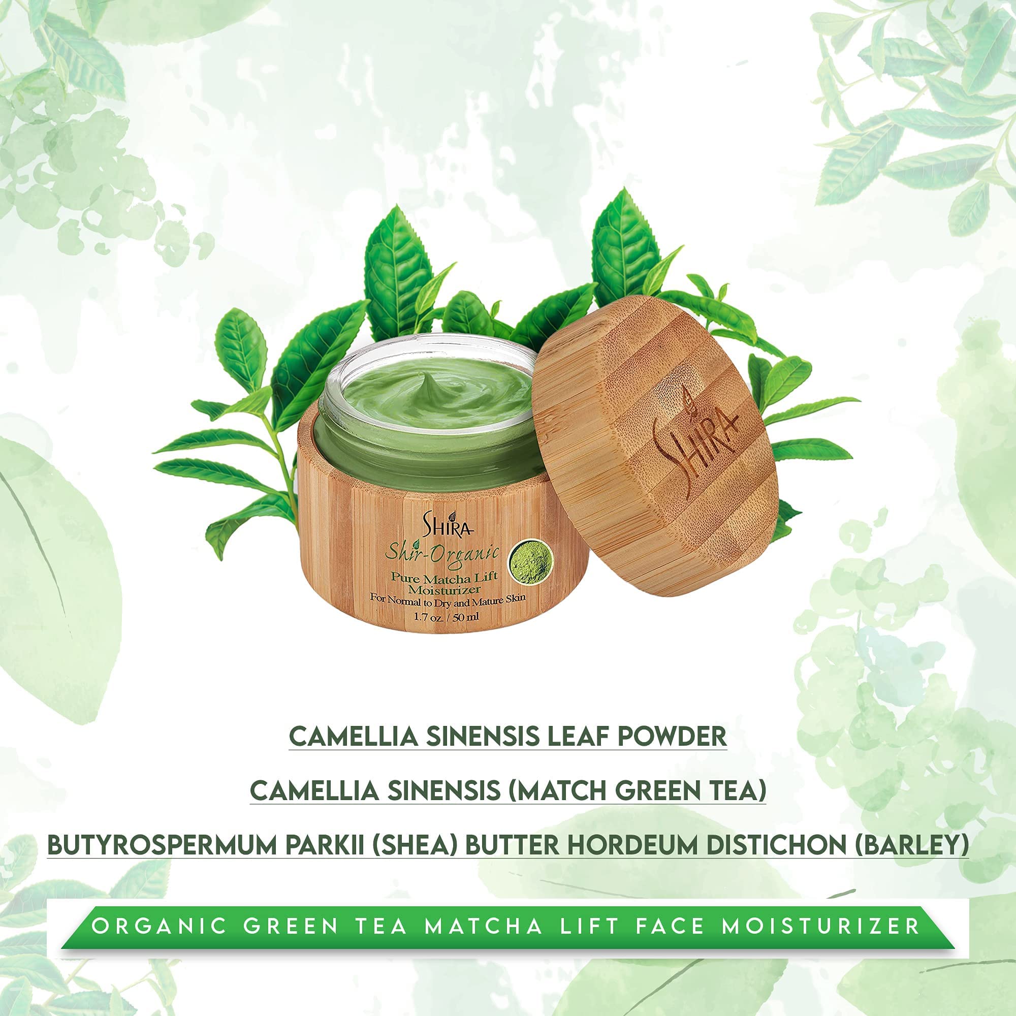 Shira Shir-Organic Green Tea Matcha Lift Face Moisturizer – Hydration & Glow