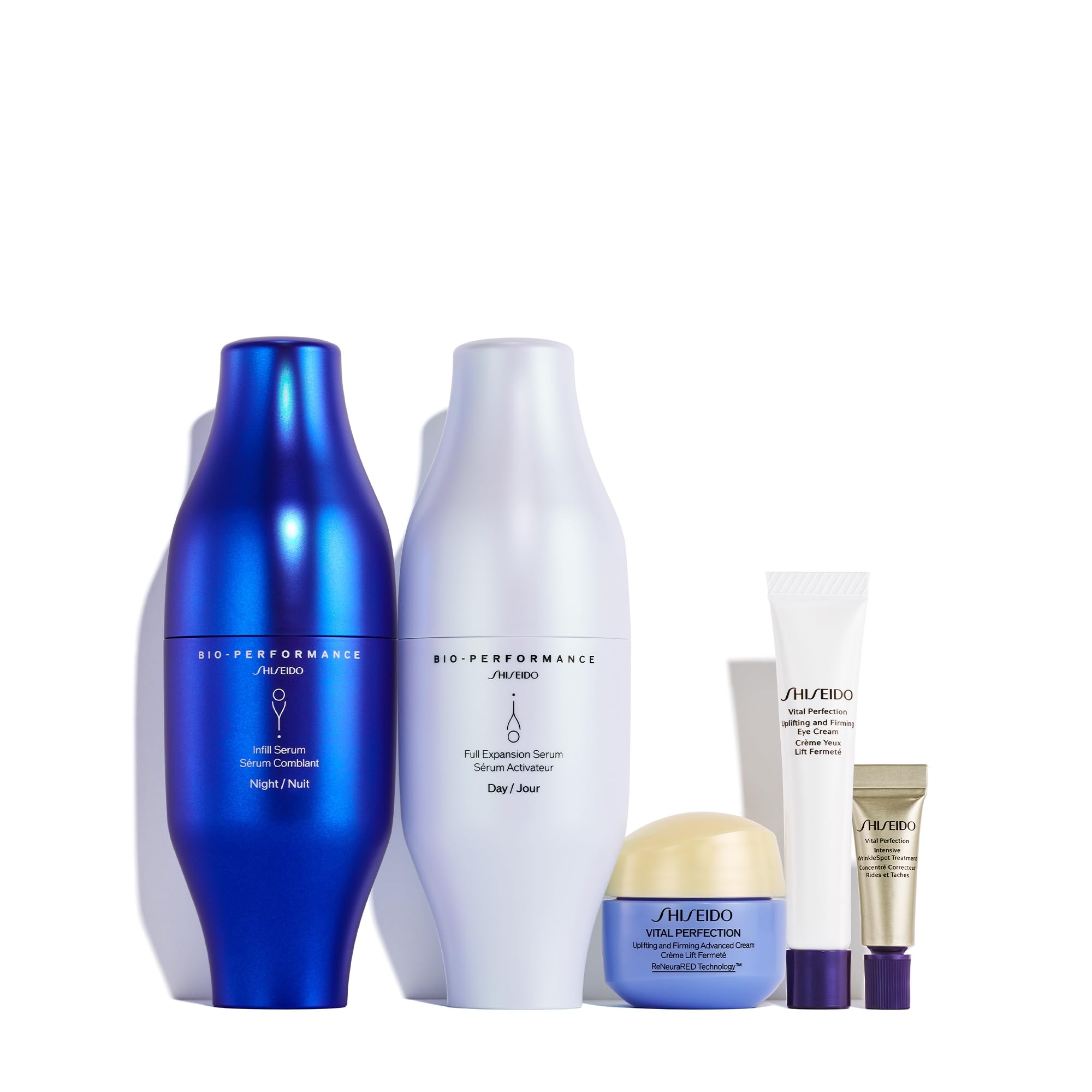 Shiseido Day-to-Night Plumping Skincare Set – Bio-Performance Serums, Vital Perfection Cream & Eye Treatment | $375 Value