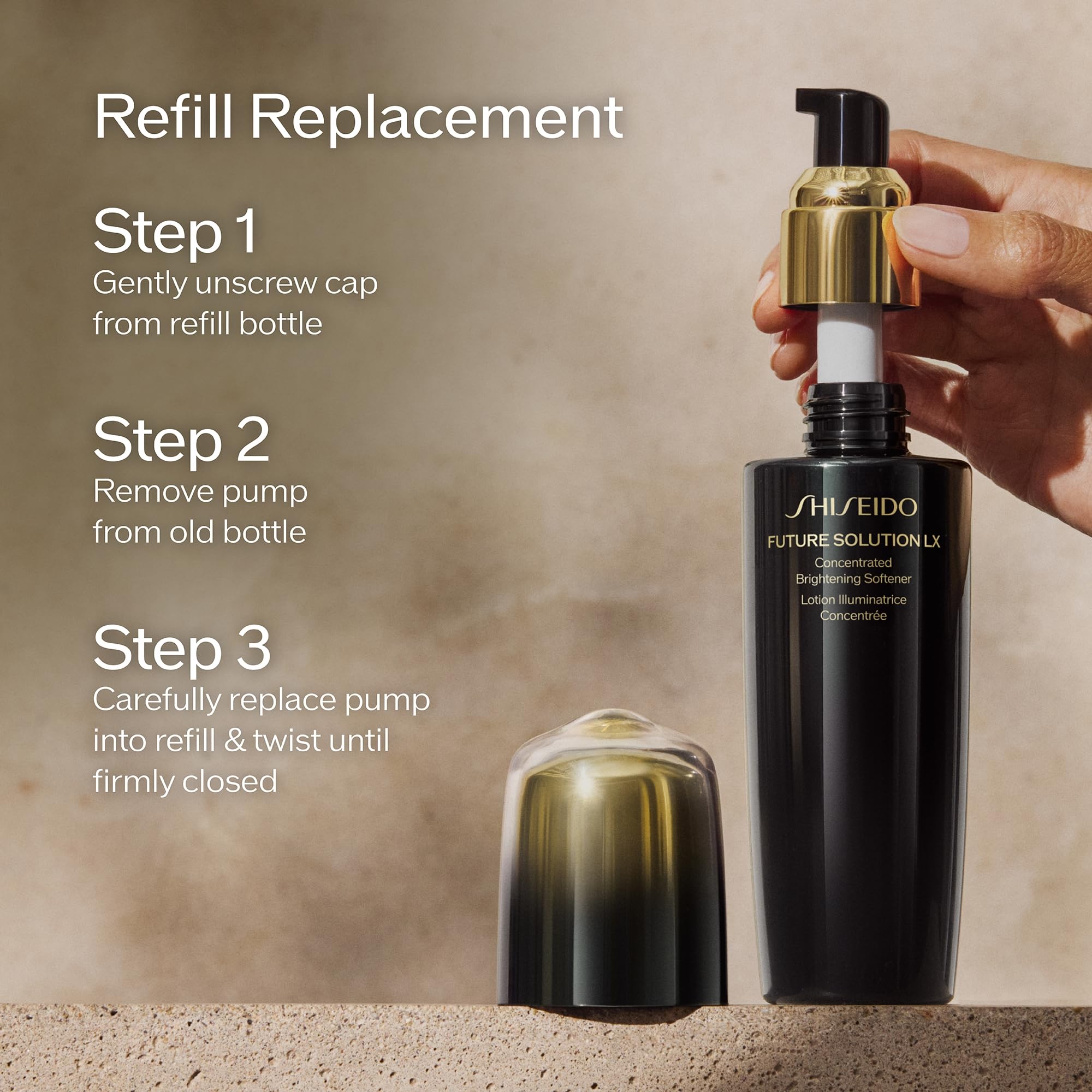 Shiseido Future Solution LX Concentrated Brightening Softener Refill 170 mL | Anti-Aging Facial Lotion for All Skin Types