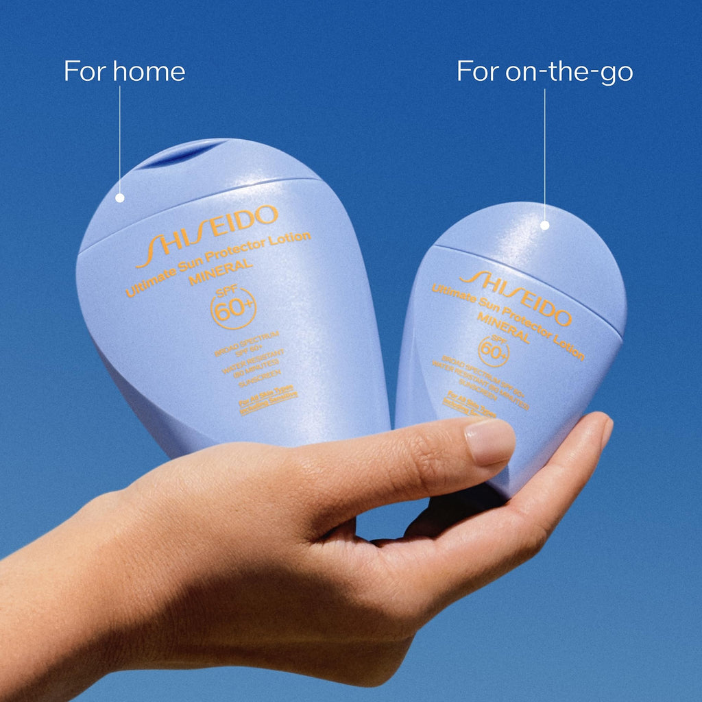 Shiseido Ultimate Sun Protector Lotion Mineral SPF 60+ – Fragrance-Free, Broad-Spectrum Sun Protection
